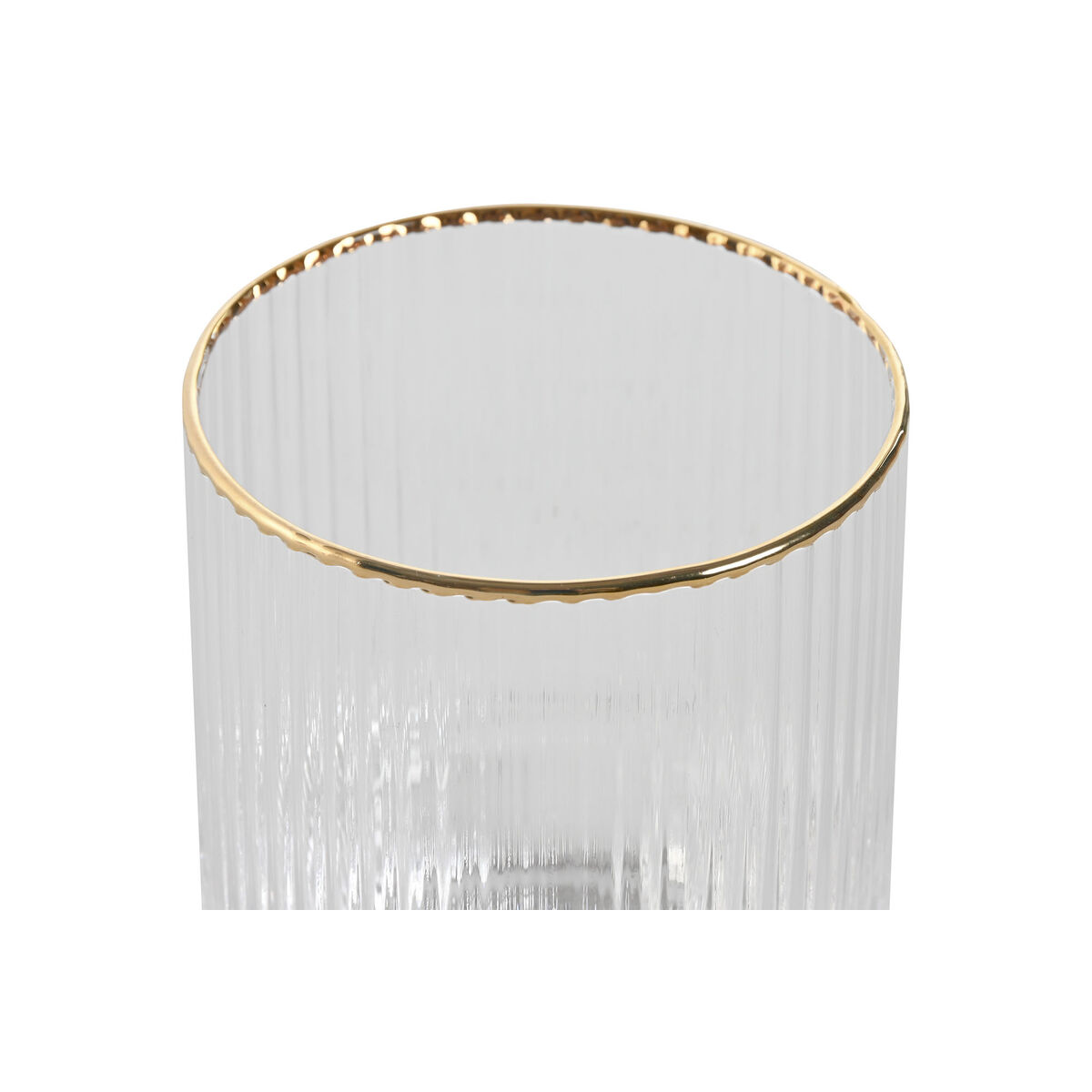 Set di Bicchieri Home ESPRIT Trasparente Dorato Cristallo 320 ml (6 Unità) 3 S3057103_1