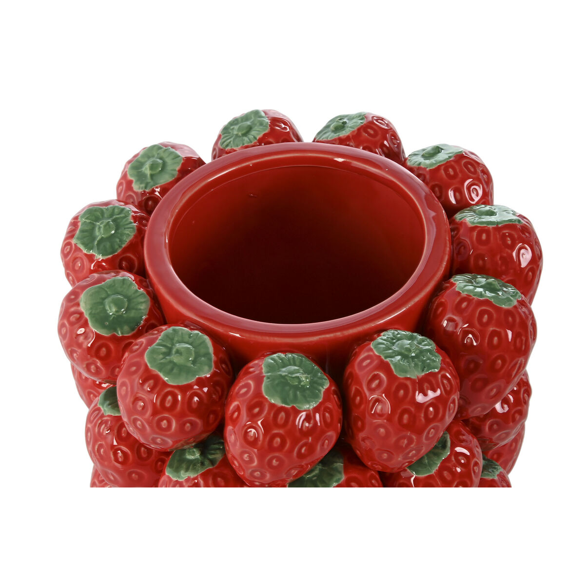 Centrotavola Home ESPRIT Rosso Fragole Tropicale 20 x 20 x 21 cm 3 S3056396_1