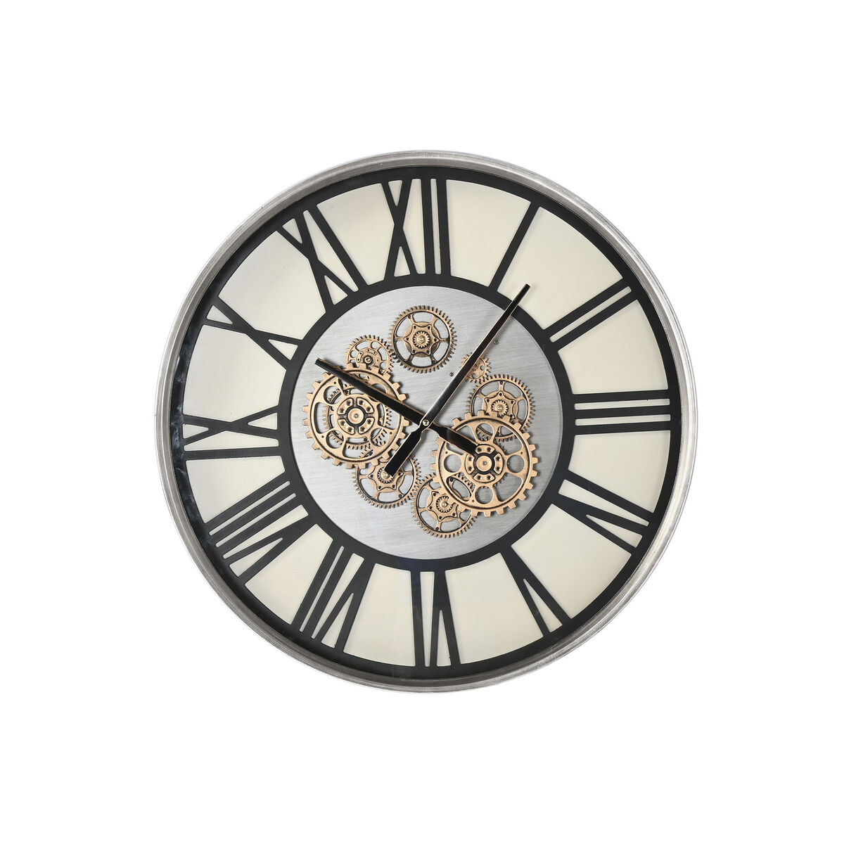 Orologio da Parete Home ESPRIT Nero Metallo Cristallo 60 x 8 x 60 cm 2 S3056857_0