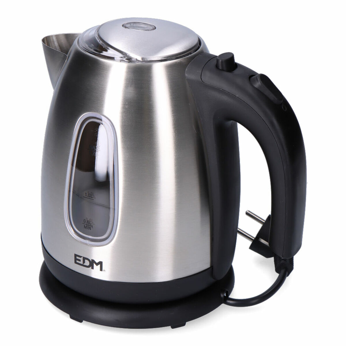 Bollitore EDM 07656 Kettle Nero Acciaio inossidabile 2200 W 1,7 L 4 S7901634_2