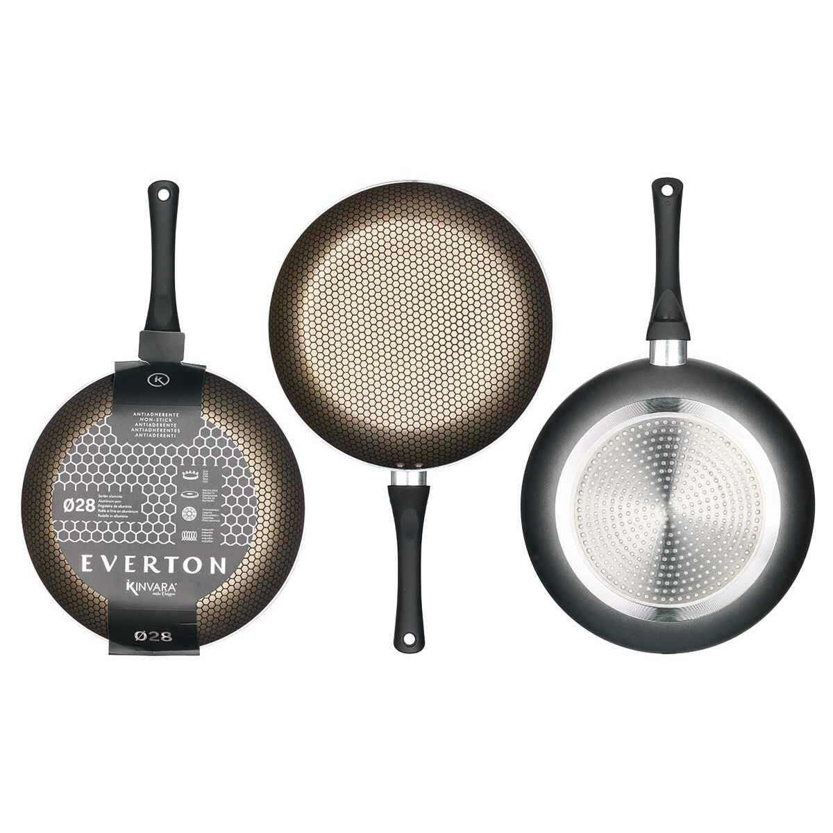 Padella antiaderente Kinvara 12 Nero Alluminio Bachelite 28 cm Induzione 4 S3632998_2