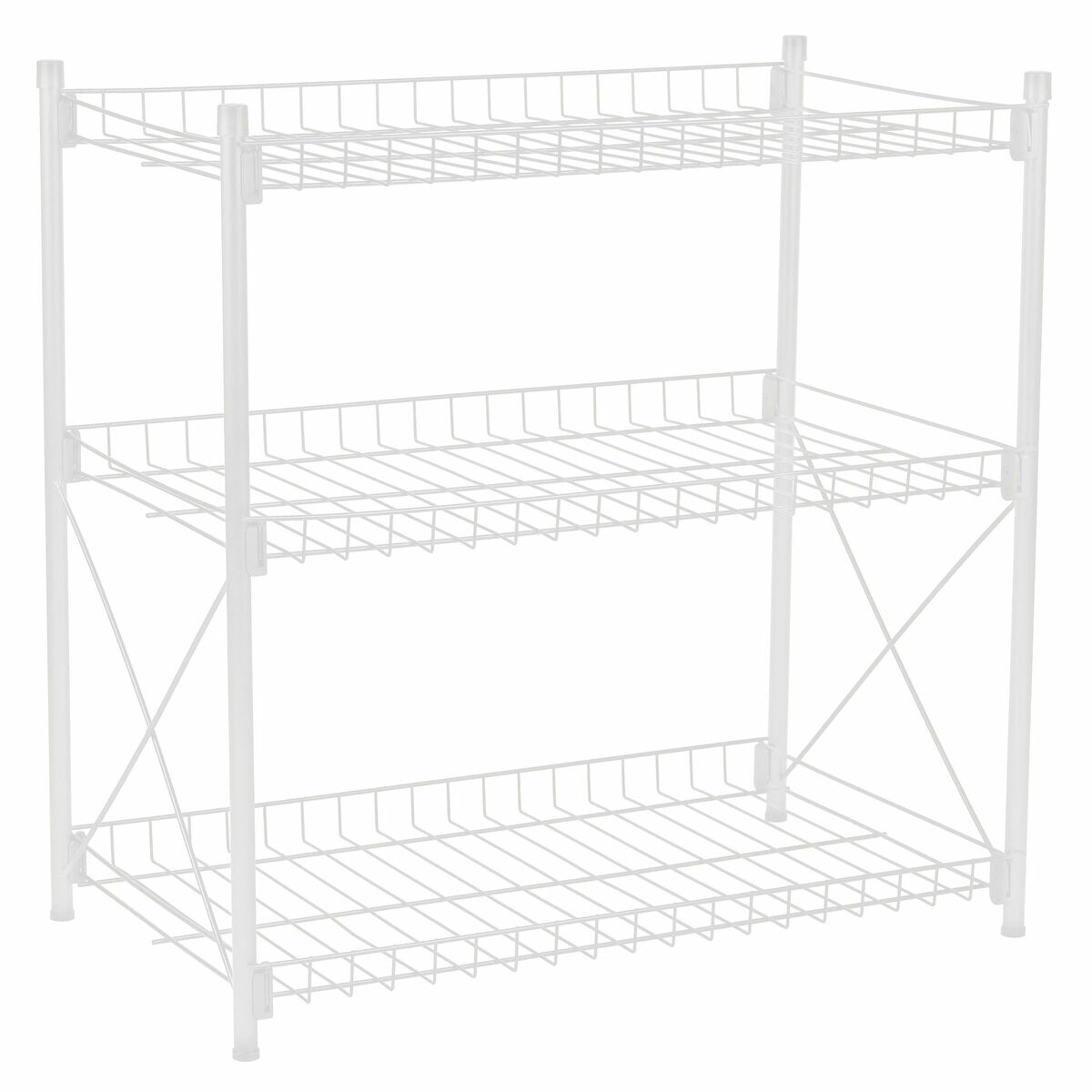 Scaffale Confortime Metallo Bianco 52 x 34 x 55 cm (2 Unità) 3 S2231205_1