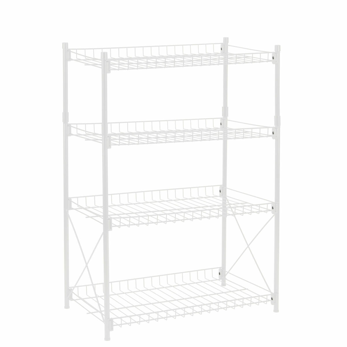Scaffale Confortime Metallo Bianco 52 x 34 x 86 cm (2 Unità) 3 S2231206_1
