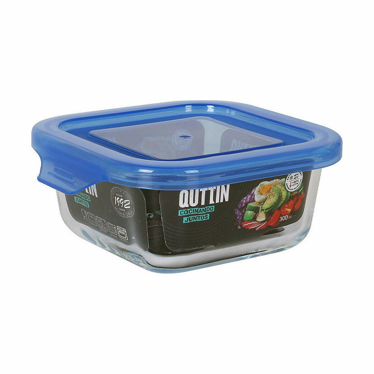 Porta pranzo Quttin Azzurro 12 x 12 x 5,3 cm (12 Unità) 3 S2226933_1