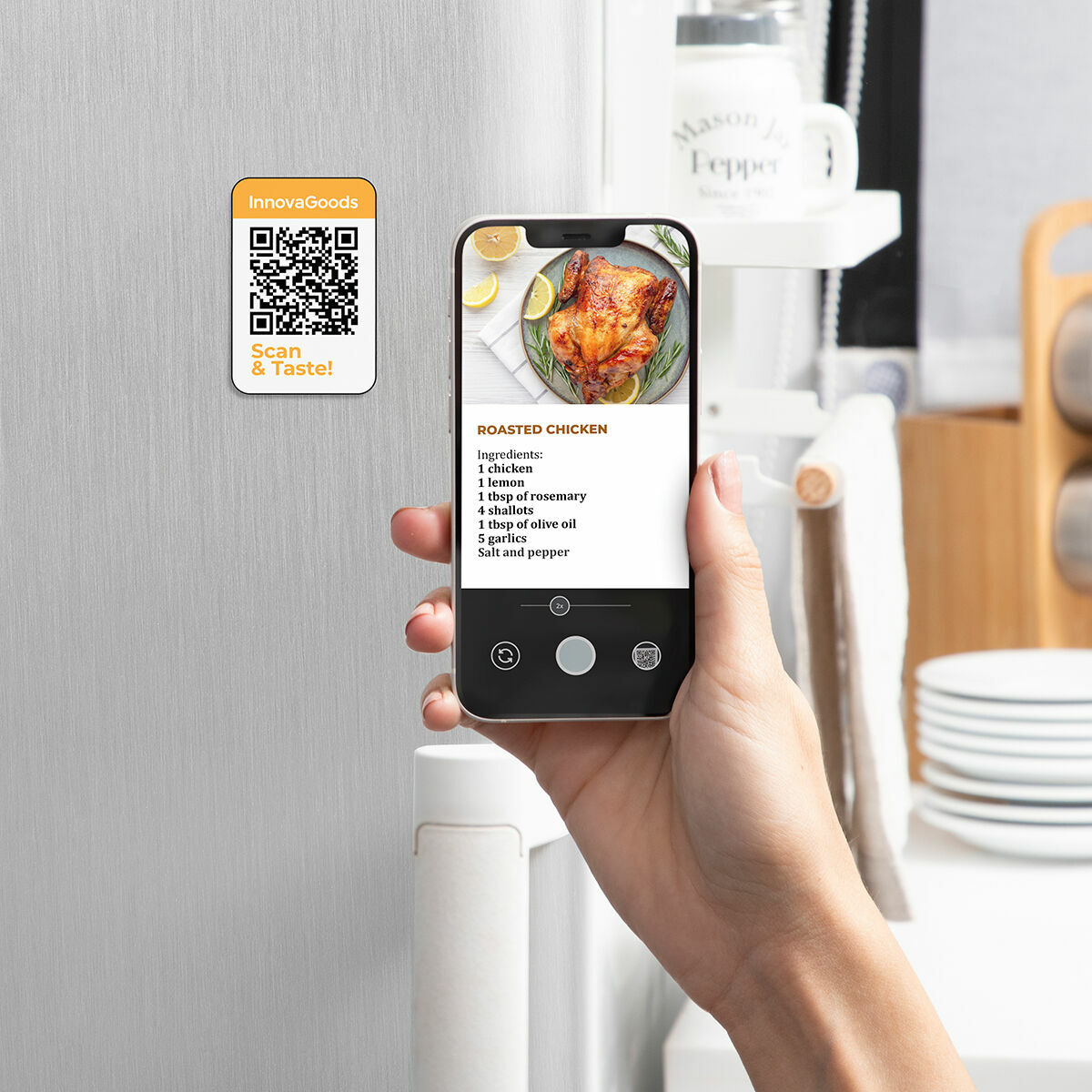 Friggitrice ad Aria InnovaGoods Nero 1800 W 12 L Acciaio inossidabile (Ricondizionati B) 13 V0704415_11