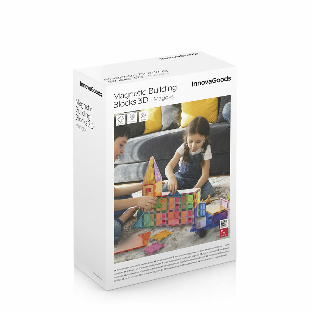 Blocchi di Costruzione Magnetici 3D Magoks InnovaGoods 57 Pezzi 9 V0103824_7