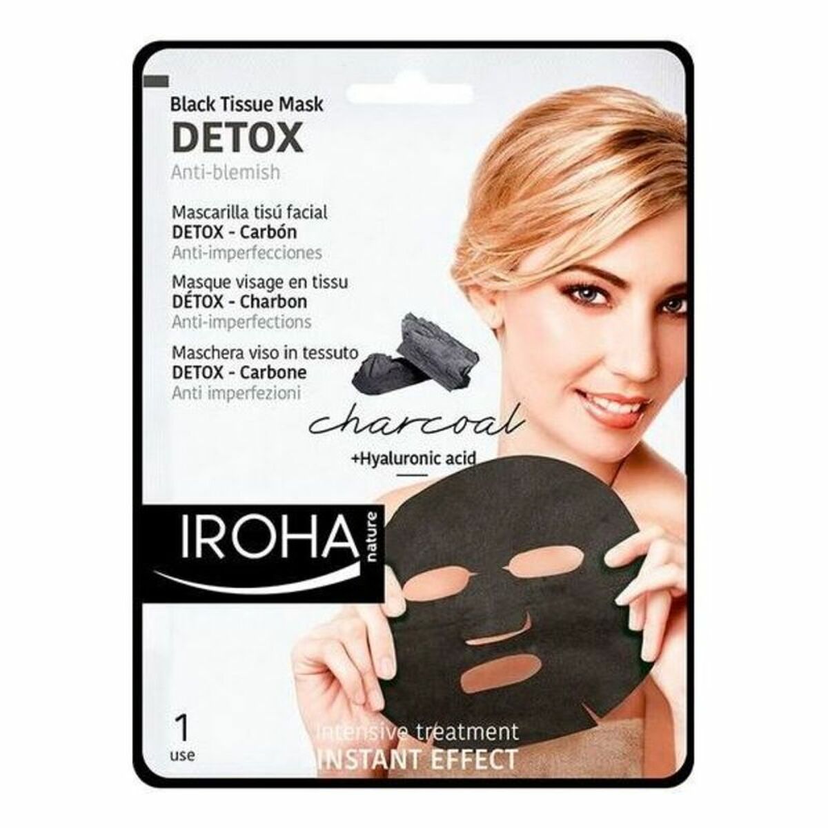 Schiuma Detergente Detox Charcoal Black Iroha IROHA73 (1 Unità) 2 S0509138_0