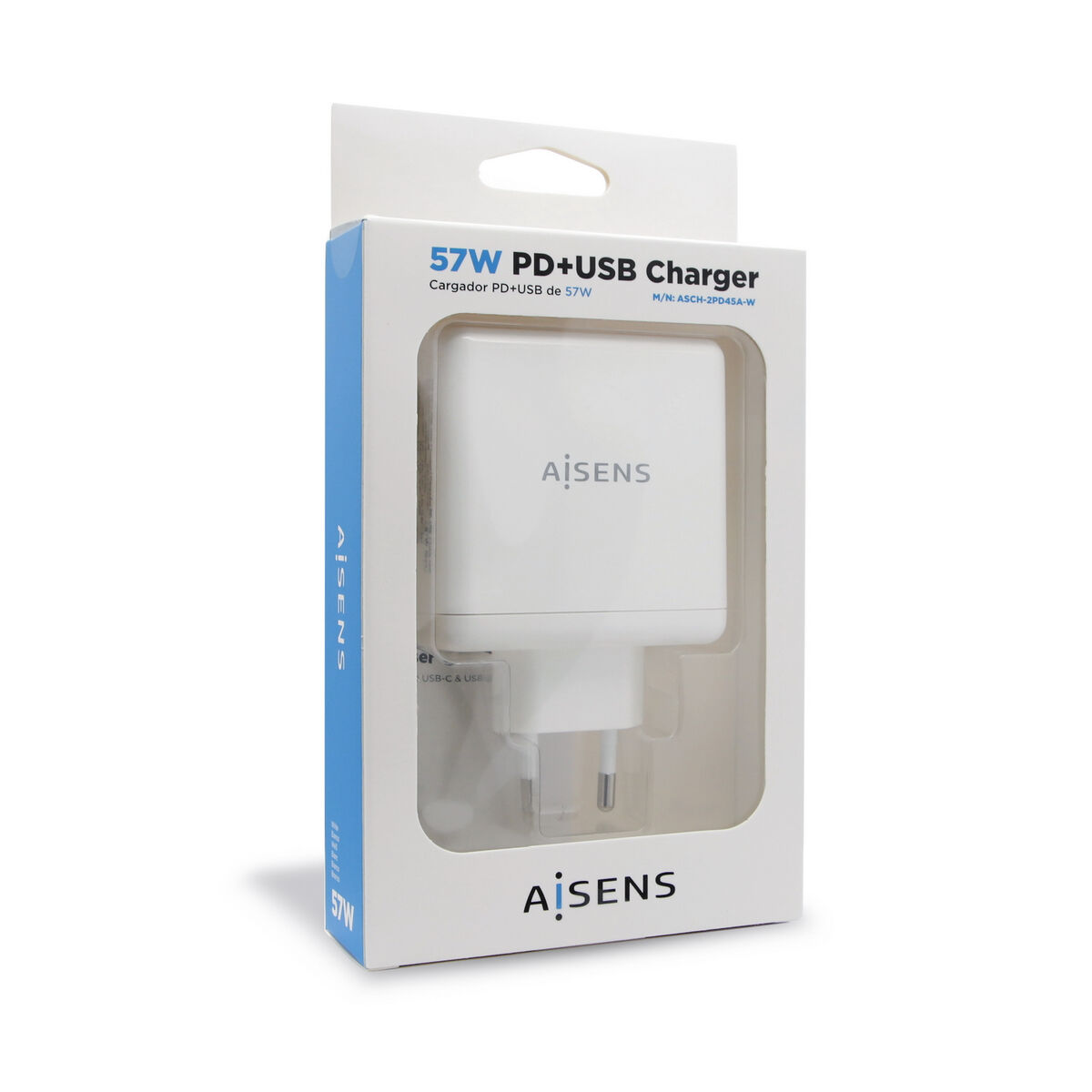 Caricabatterie USB da Parete Aisens ASCH-2PD45A-W 57 W Bianco USB-C (1 Unità) 4 M0500901_2