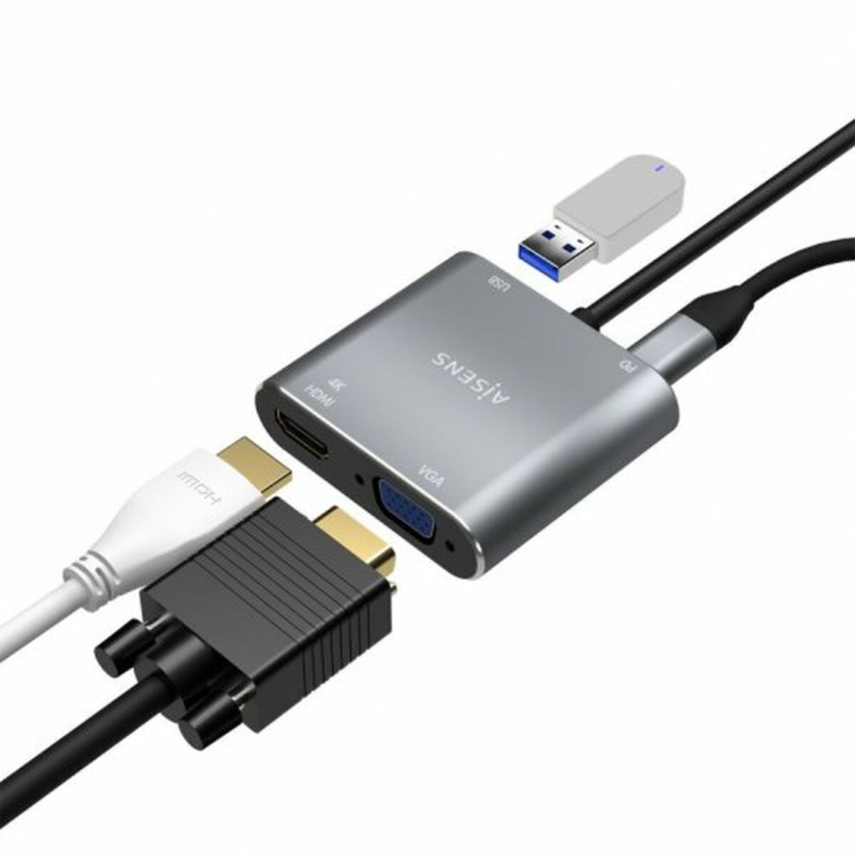 Adattatore USB-C con VGA/HDMI Aisens A109-0626 5 M0501023_3