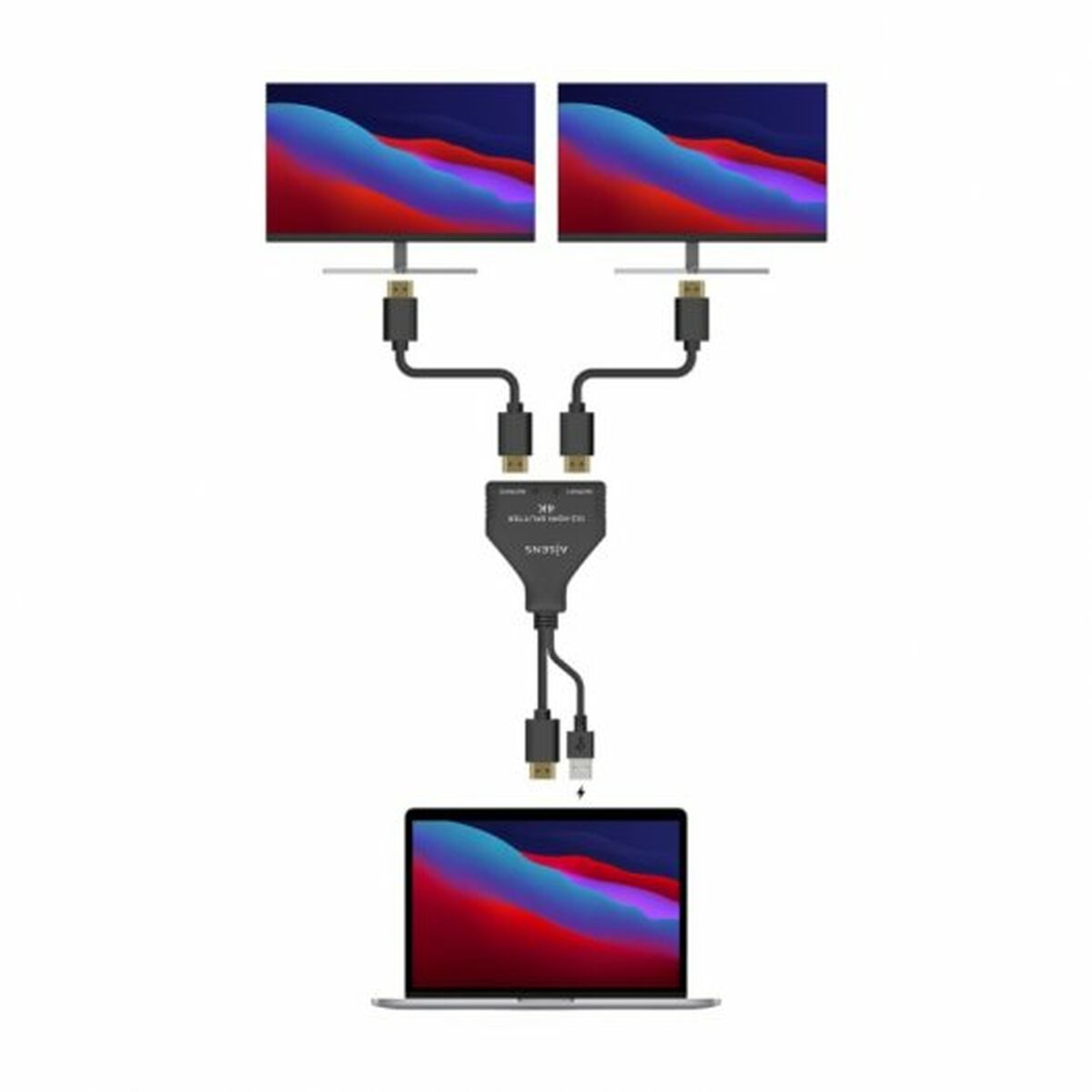 Adattatore di Corrente Aisens A123-0654 HDMI HDCP HDMI x 2 4 M0501049_2