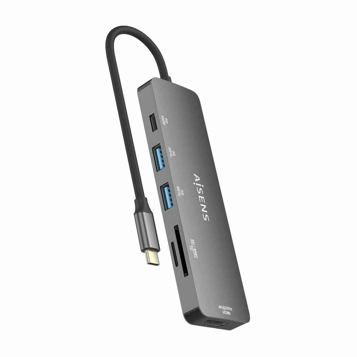 Hub USB Aisens ASUC-6P016-GR Grigio Multicolore (1 Unità) 4 M0500849_2