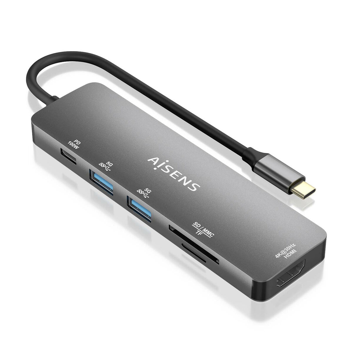 Hub USB Aisens ASUC-6P016-GR Grigio Multicolore (1 Unità) 2 M0500849_0
