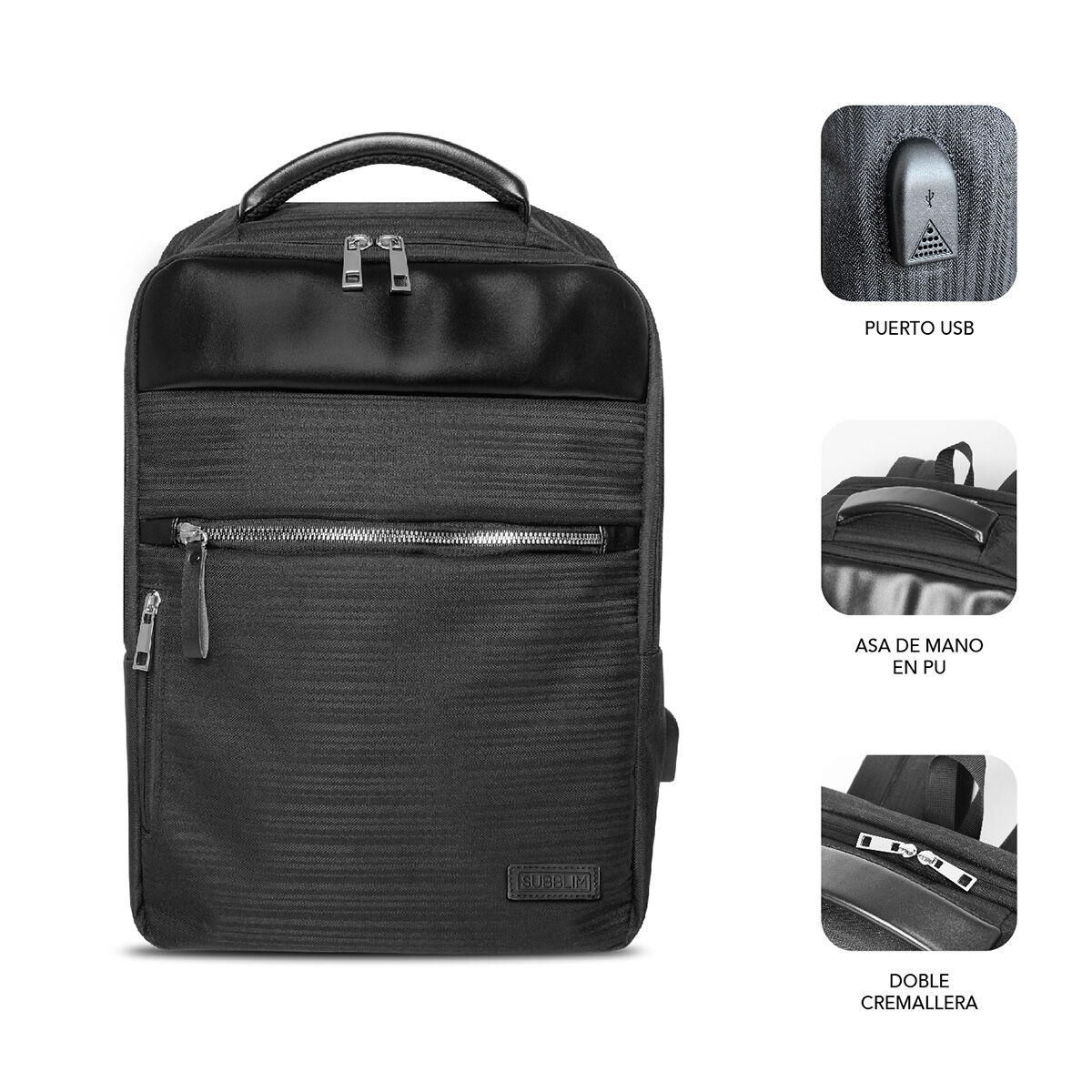 Zaino per Portatile Subblim SUBBP-2BL1015 Nero 3 M0518163_1