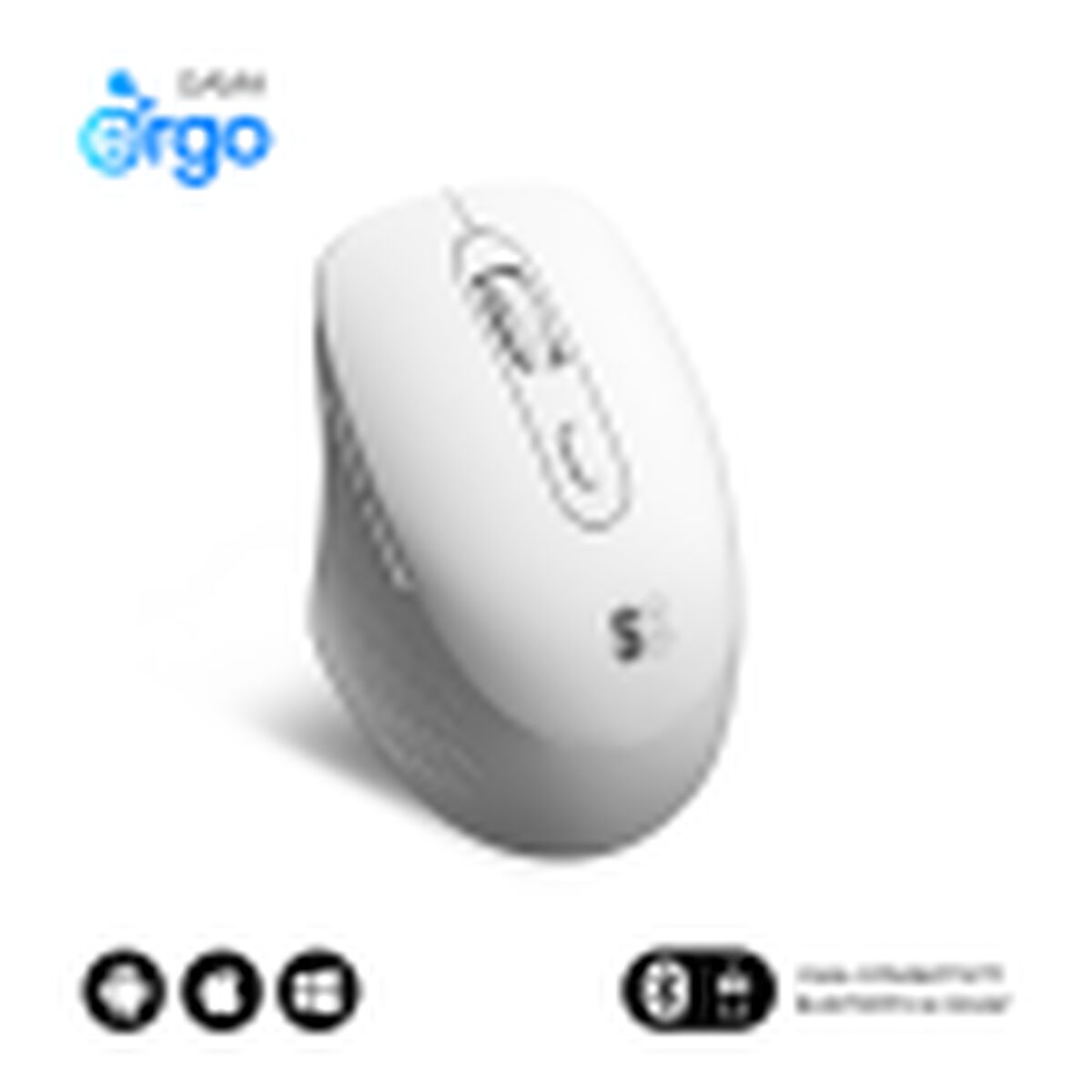 Mouse Subblim SUBMO-EDCUR02 Bianco 1600 dpi 3 S5629518_1
