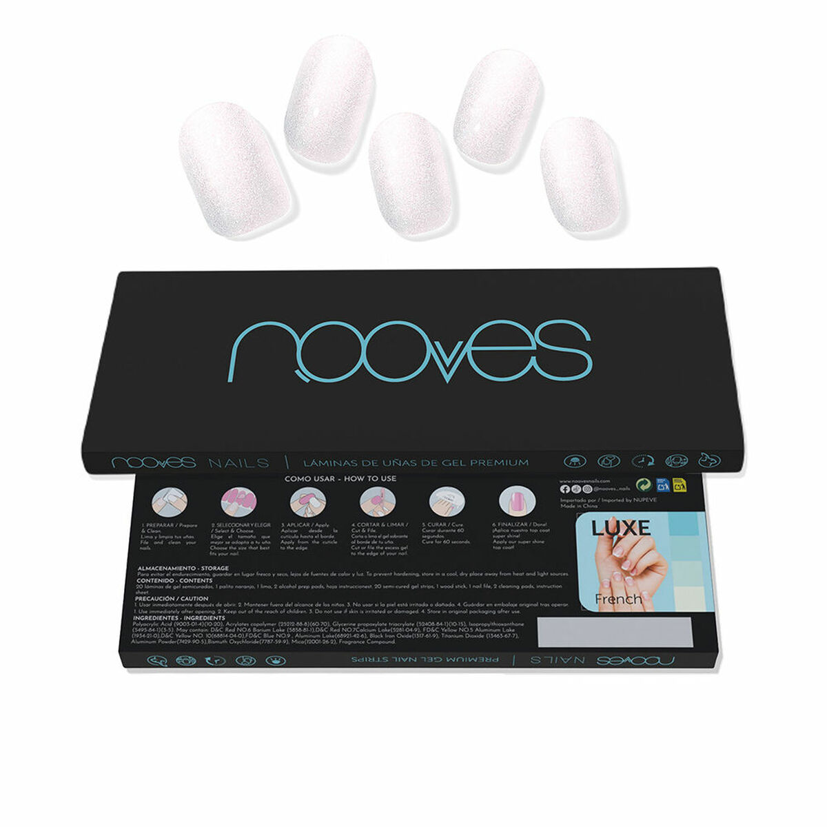 Gel Nail Foils Nooves White pearl (20 Unità) 2 S05120370_0