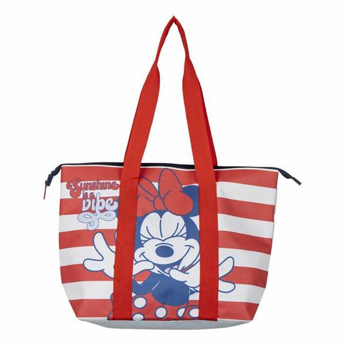 Borsa da Mare Minnie Mouse Bianco Rosso 47 x 33 x 15 cm 2 S2434342_0