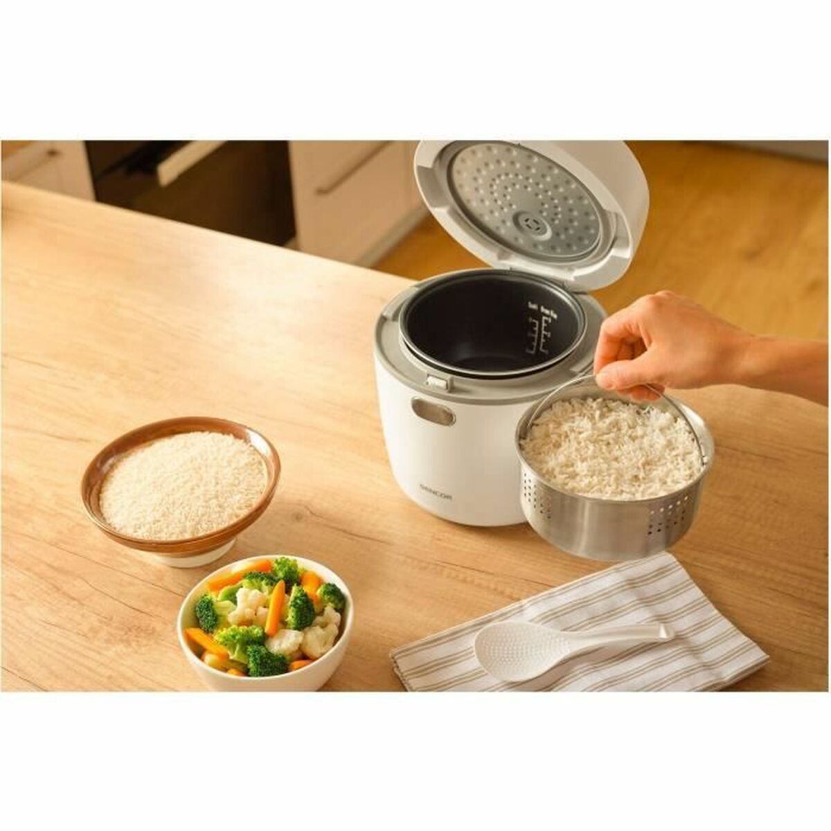 cuociriso Sencor SRM 0670WH Bianco 350 W 600 ml 4 S71011751_2