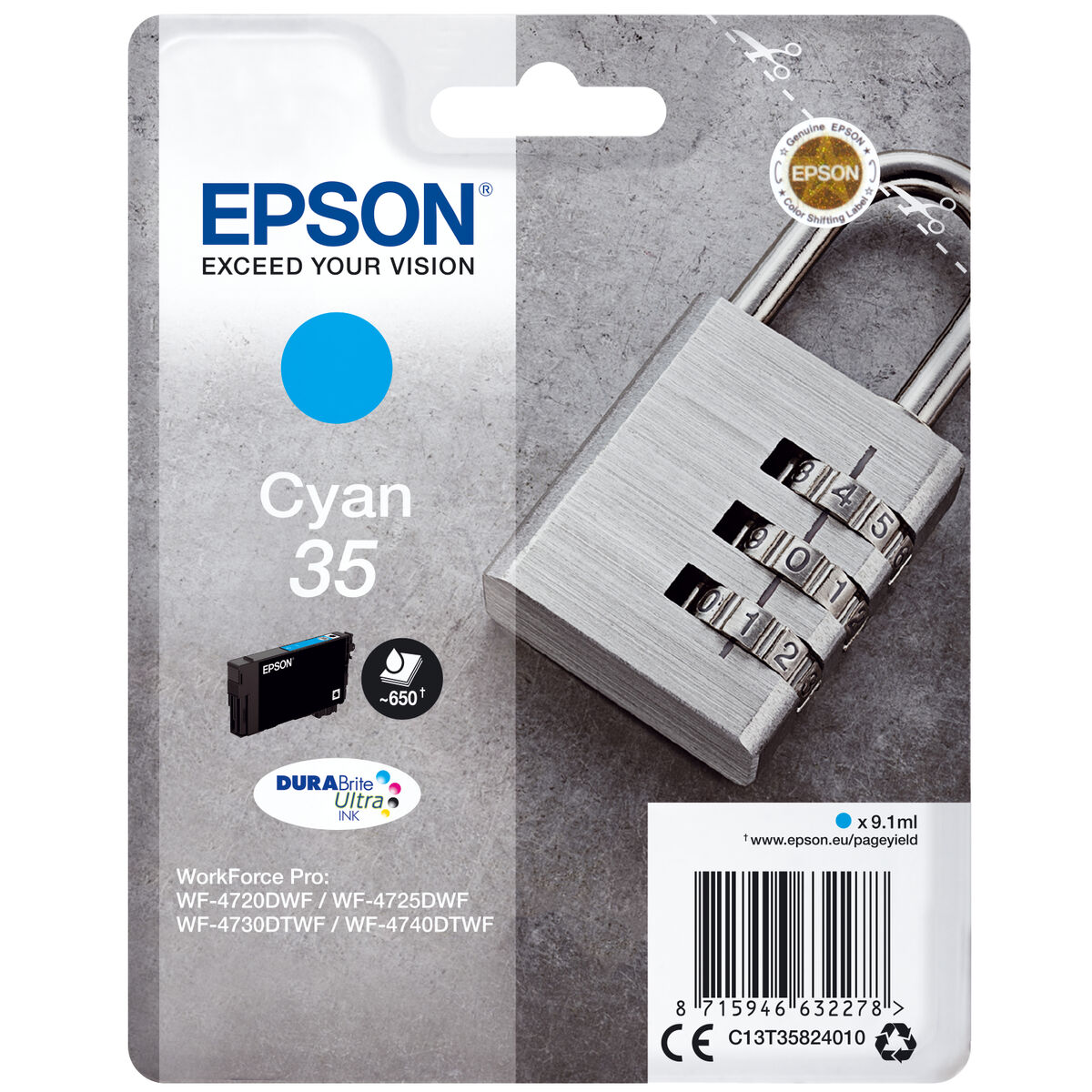 Cartuccia ad Inchiostro Originale Epson C13T35824010 (16,1 ml) Ciano 2 M0506176_0