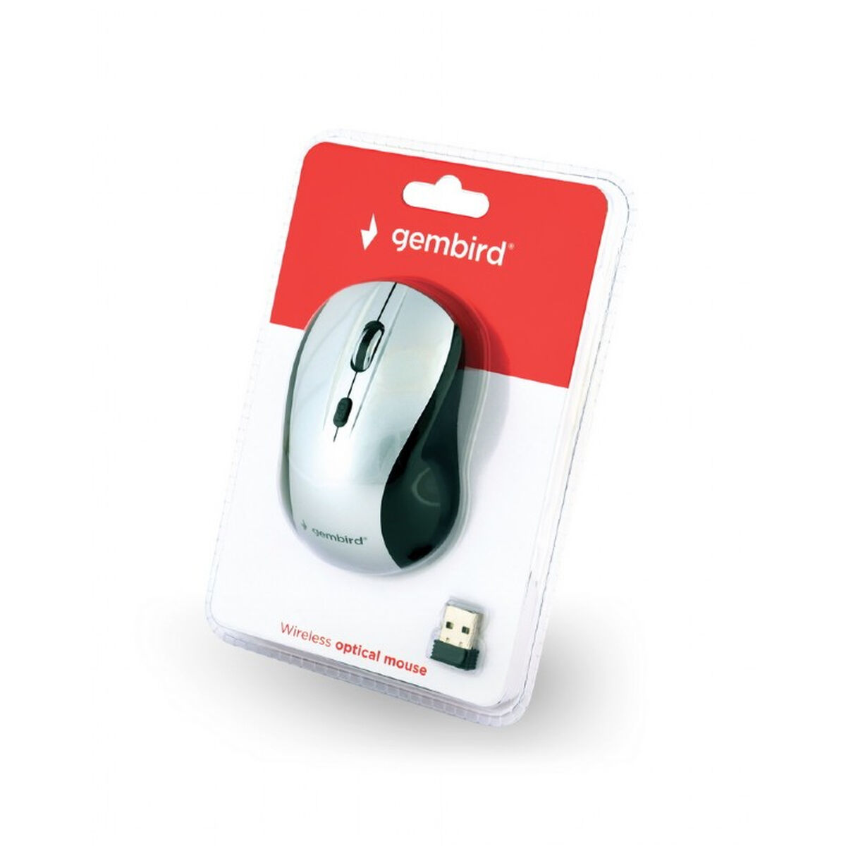 Mouse senza Fili GEMBIRD MUSW-4B-02-BS Bianco Nero/Argentato (1 Unità) 3 S5602147_1
