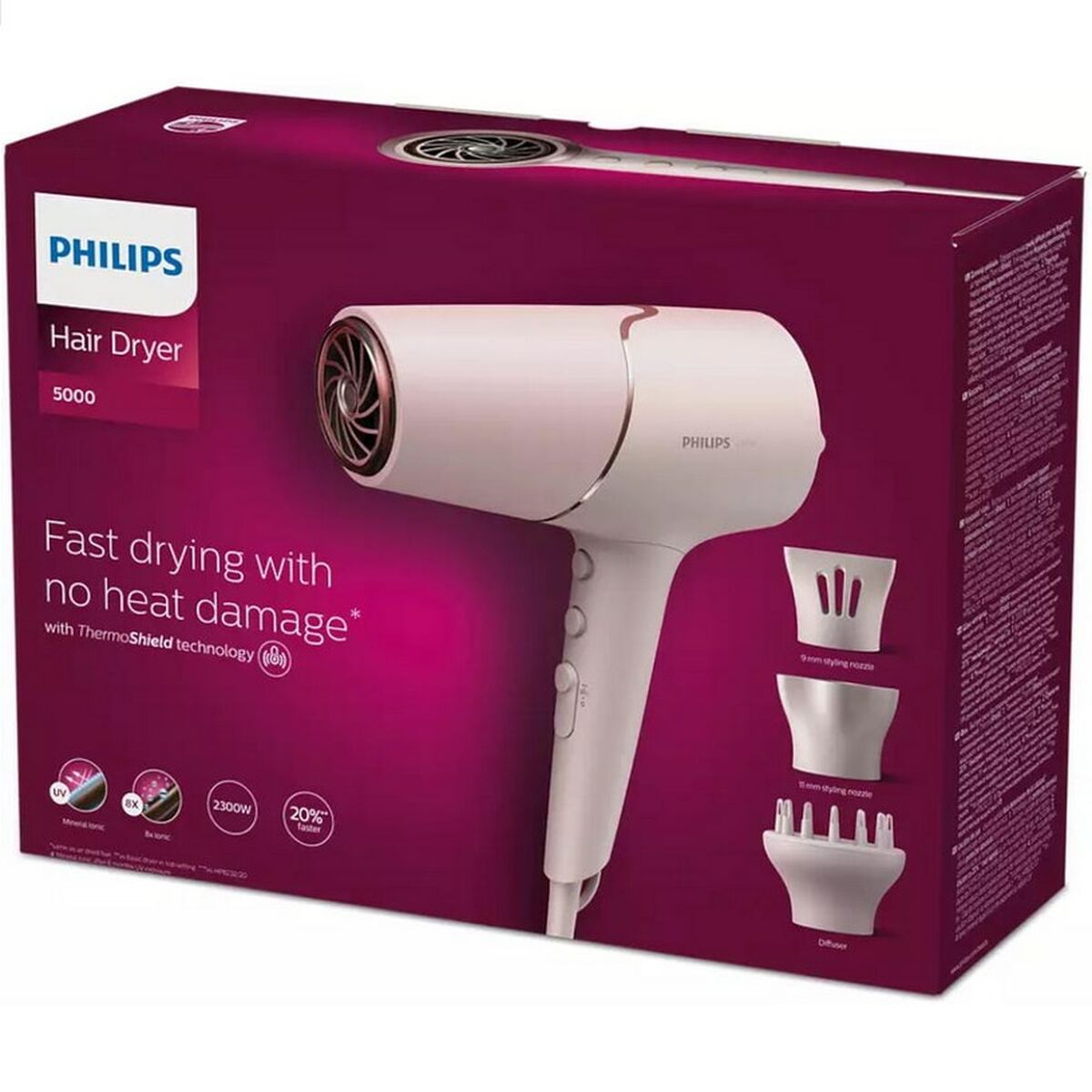 Phon Philips BHD530/20 A forma di perla 2300 W 8 S9198956_6