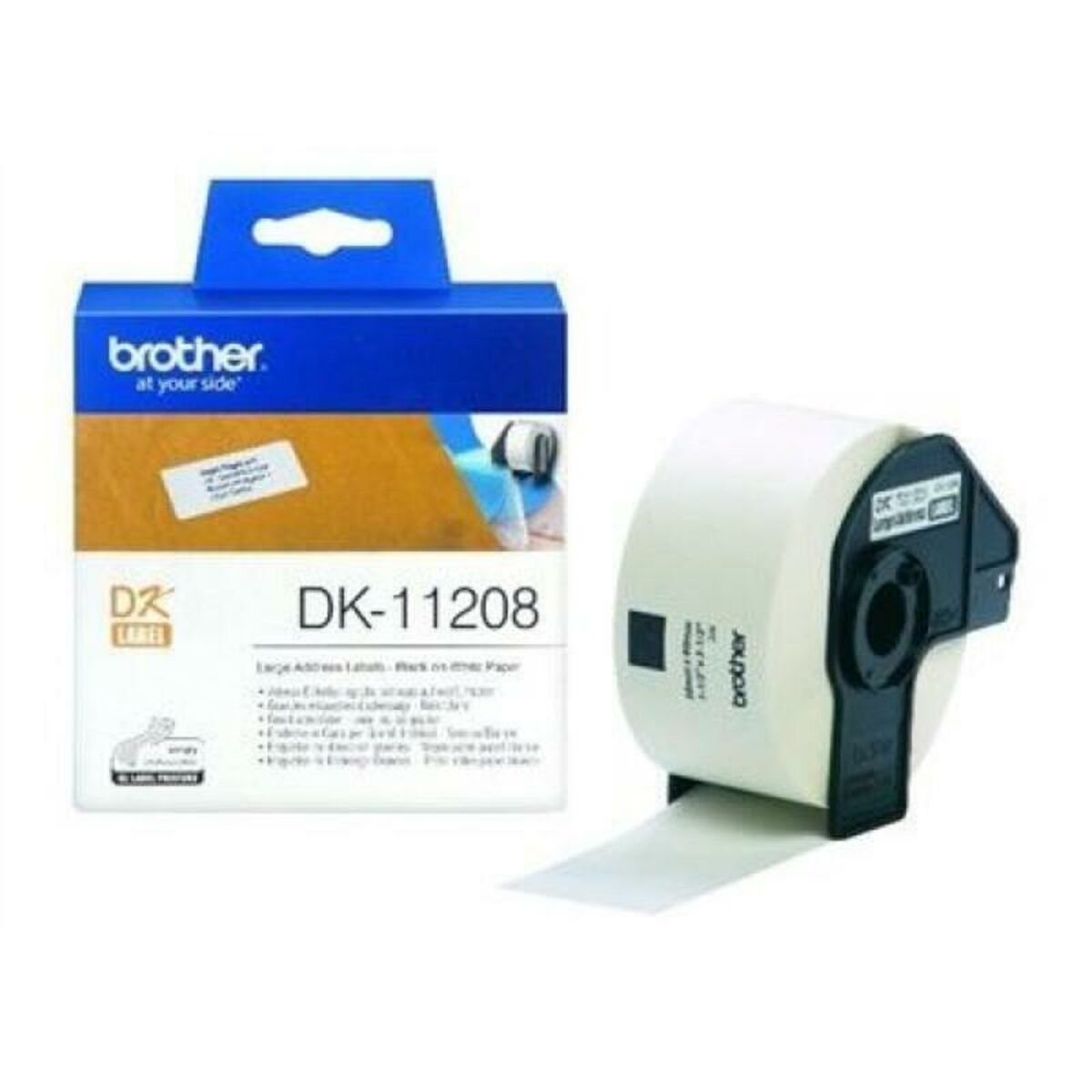 Etichette per Stampante Brother DK11208 Bianco Nero/Bianco 3 M0502905_1