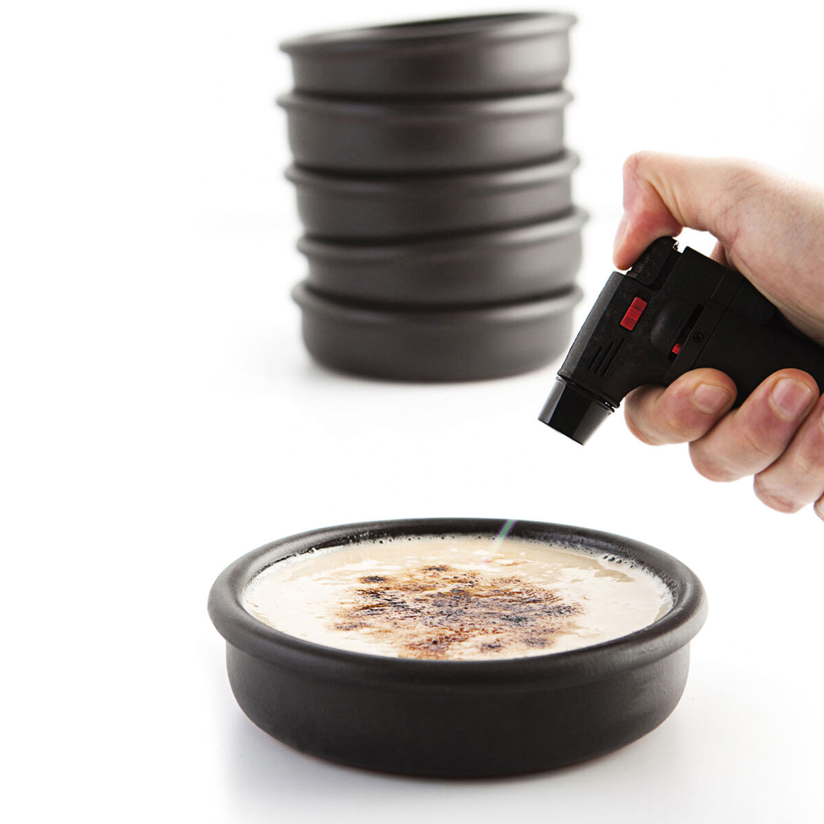 Teglia Quid Barro Lux Nero Ceramica Ø 14 cm (12 Unità) 3 S2706713_1