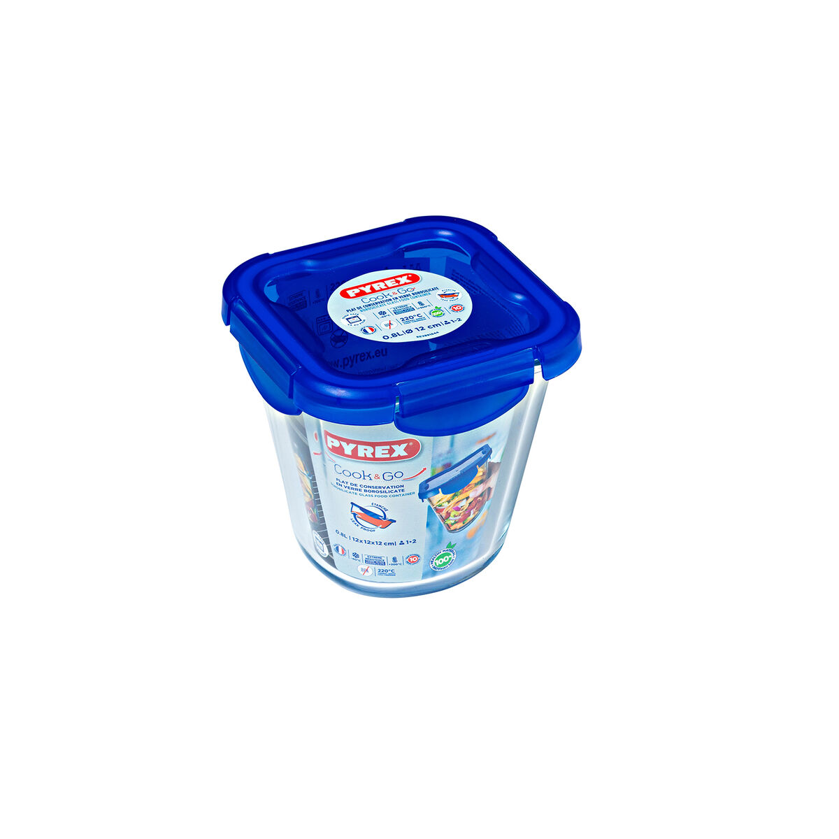 Porta pranzo Ermetico Pyrex Cook & go Trasparente Vetro (800 ml) (6 Unità) 3 S2707082_1