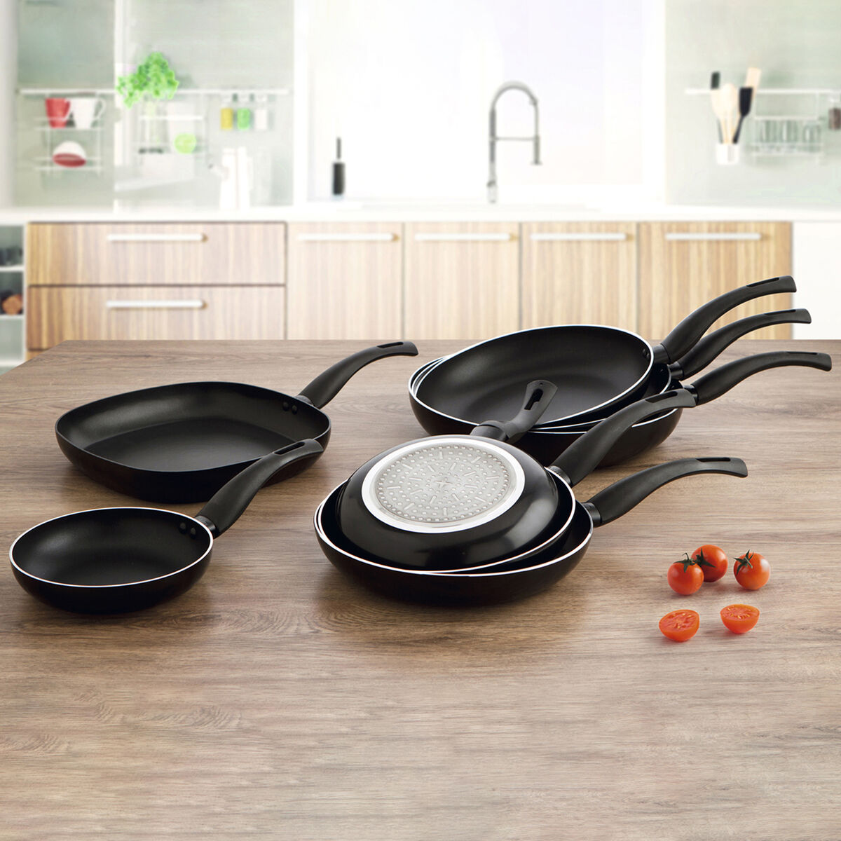 Padella Quid Hydra Nero Metallo Bachelite Ø 26 cm (6 Unità) 3 S2707523_1