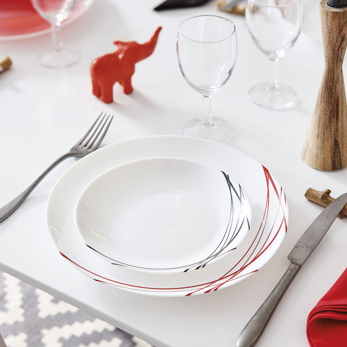 Piatto da Dolce Arcopal Domitille Bicolore Vetro (Ø 18 cm) (12 Unità) 3 S2707692_1