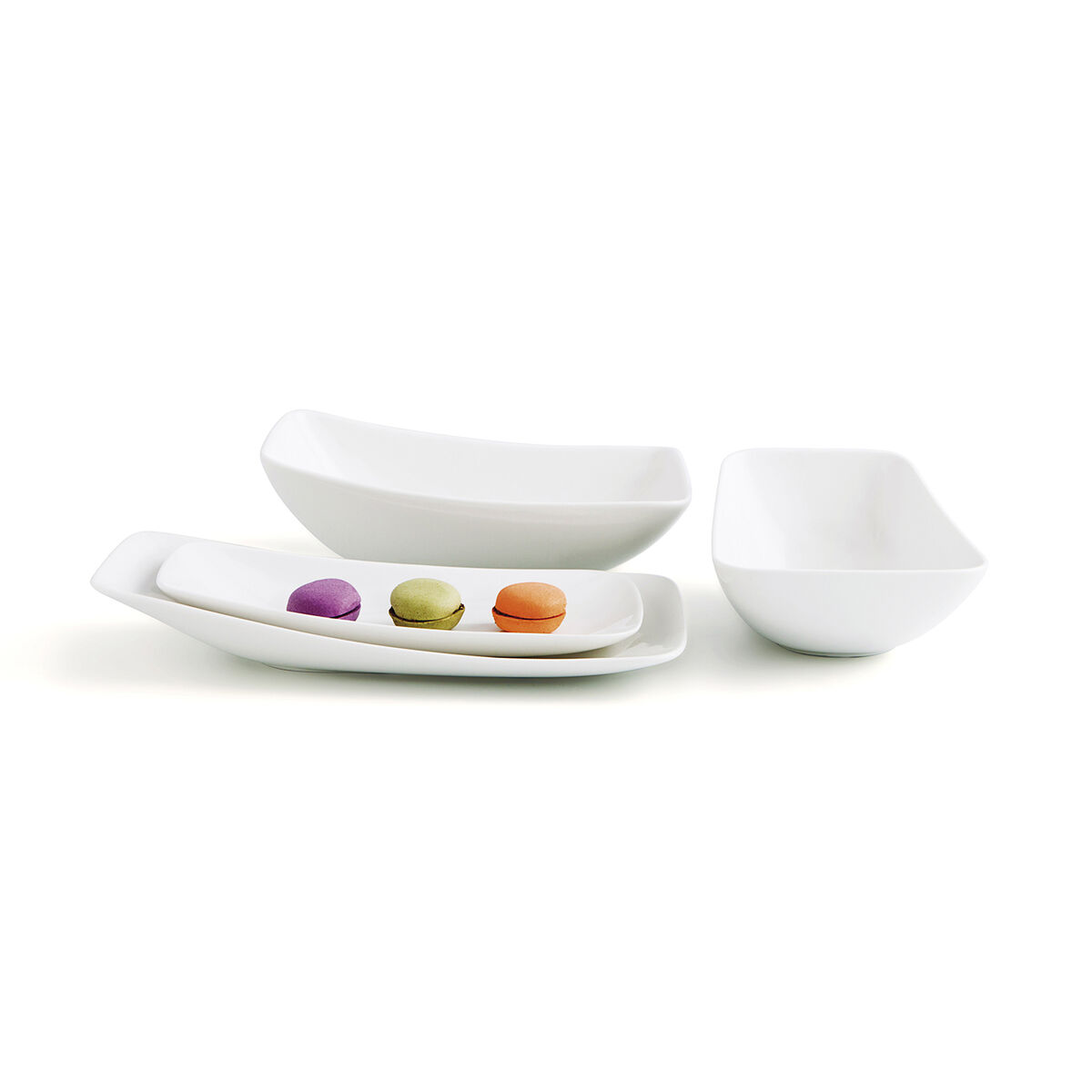Piatto da pranzo Ariane Vital Rectangular Rettangolare Bianco Ceramica 24 x 13 cm (12 Unità) 3 S2707955_1
