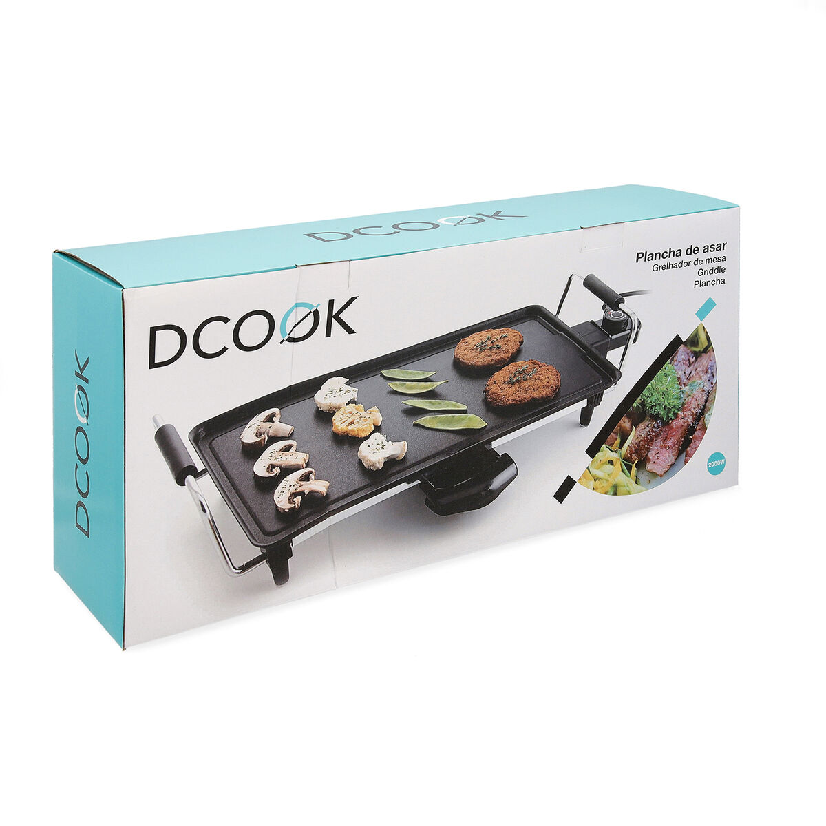 Piastra per Arrostire Dcook Gallery Nero 2000 W 4 Unità 6 S2708754_4