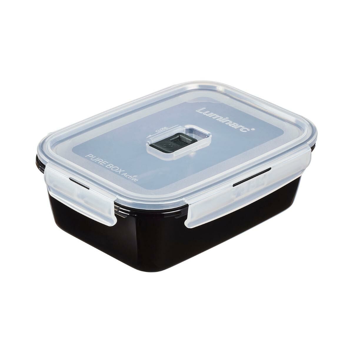 Porta pranzo Ermetico Luminarc Pure Box Nero 1,22 L Vetro (6 Unità) 3 S2709953_1