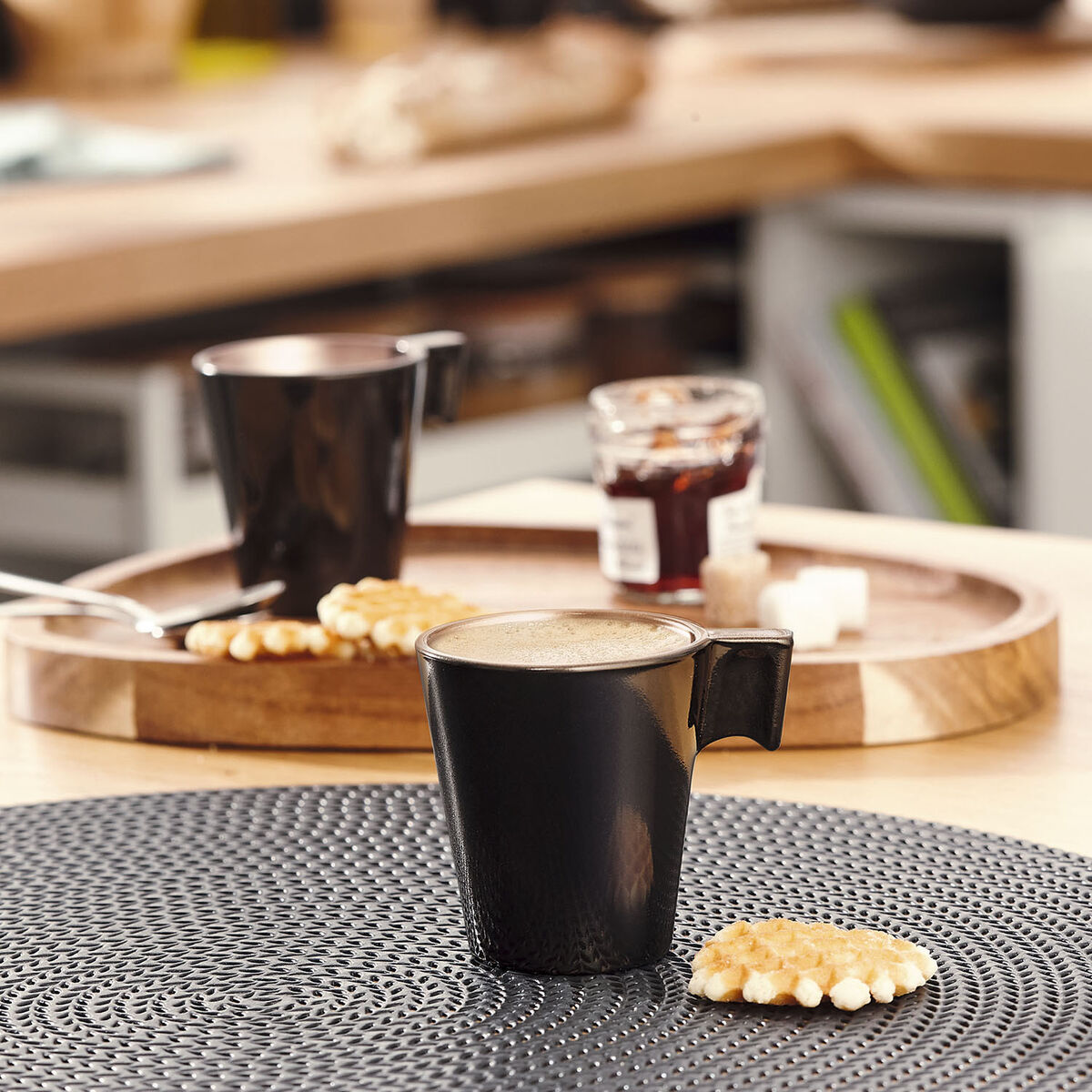 Tazza Mug Luminarc Flashy Nero 80 ml Bicolore Vetro (24 Unità) 3 S2710380_1