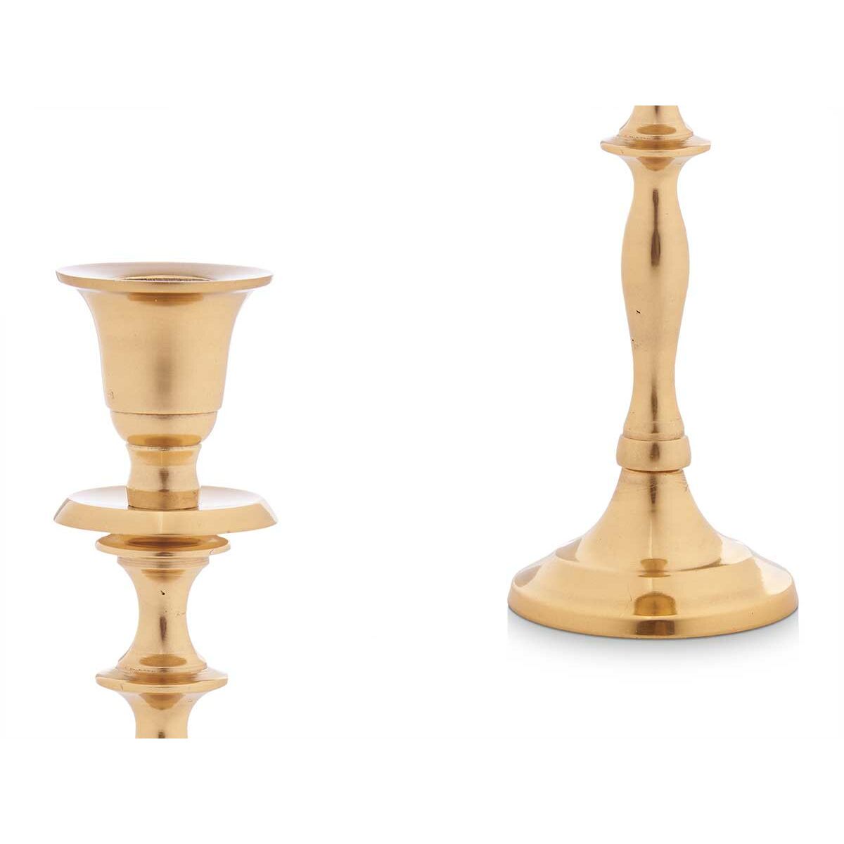 Candelabro Dorato Alluminio 4,5 x 20 x 7,5 cm (8 Unità) 4 S3630695_2