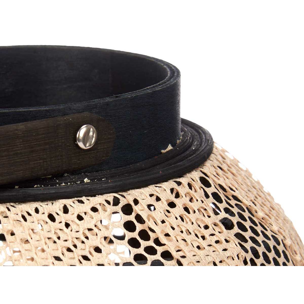 Portacandele Lanterna Con maniglia Beige Legno Stoffa 27 x 32 x 27 cm (2 Unità) 5 S3631110_3