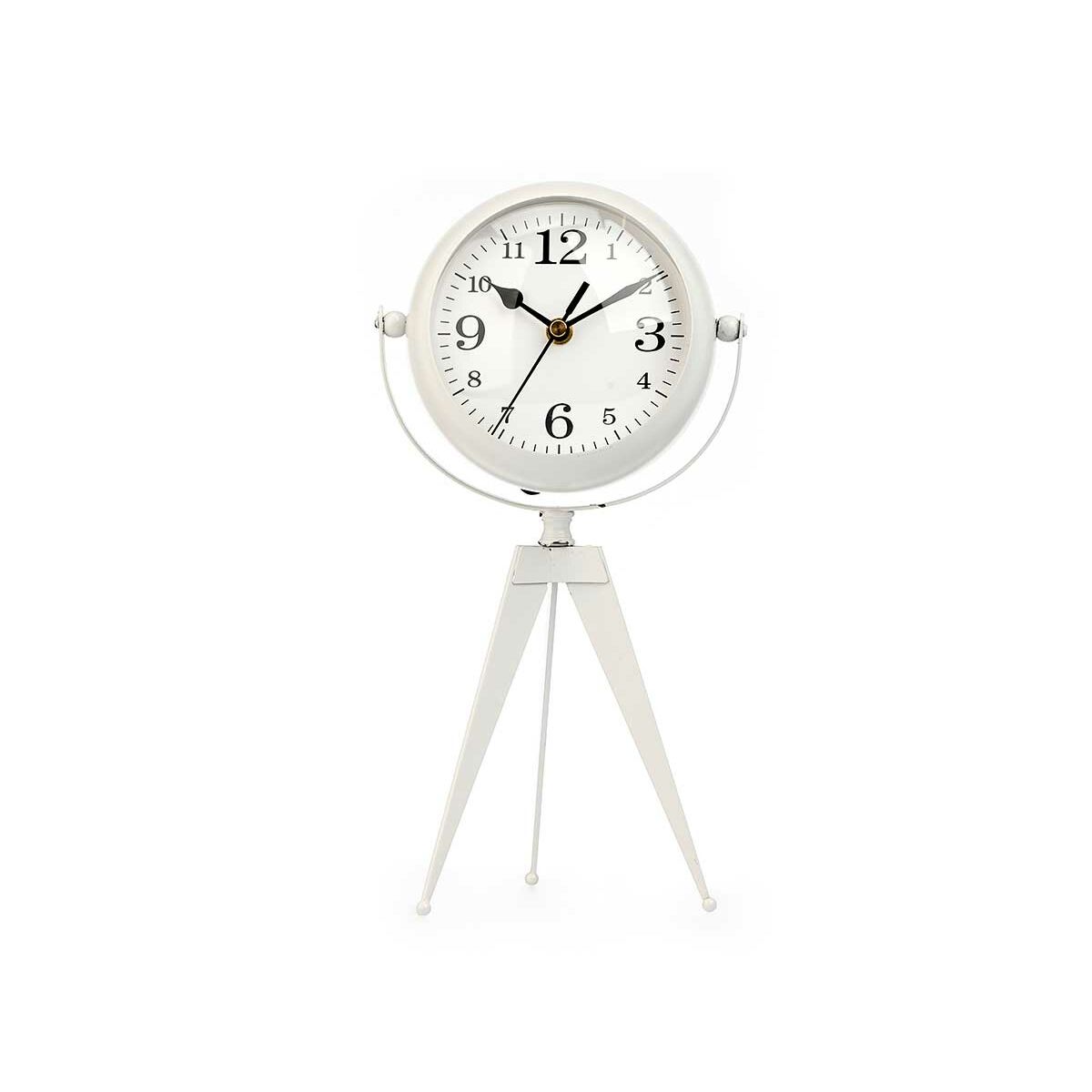 Orologio da Tavolo Tripode Bianco Metallo 14 x 30 x 11 cm (4 Unità) 4 S3631179_2
