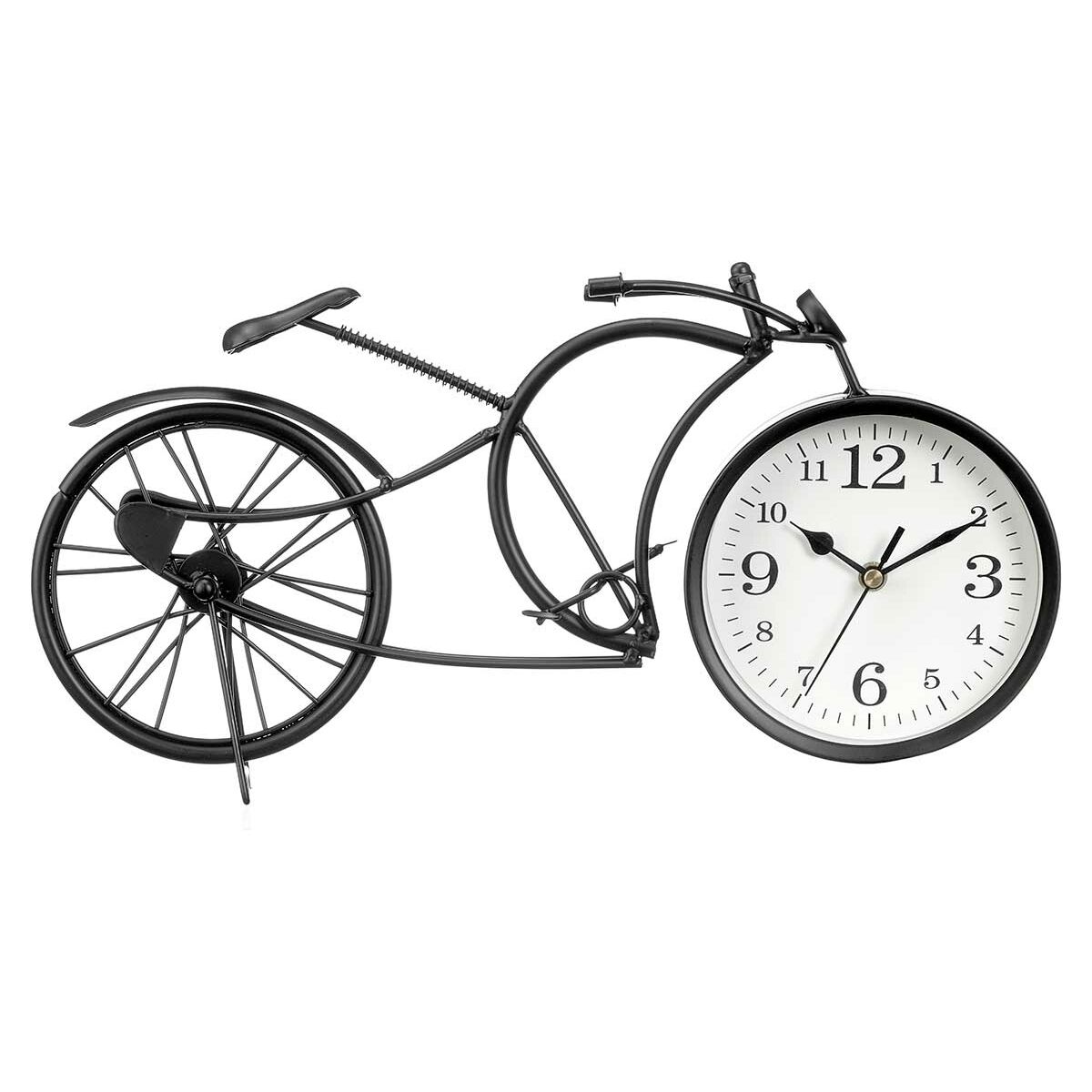 Orologio da Tavolo Bicicletta Nero Metallo 40 x 19,5 x 7 cm (4 Unità) 3 S3631197_1