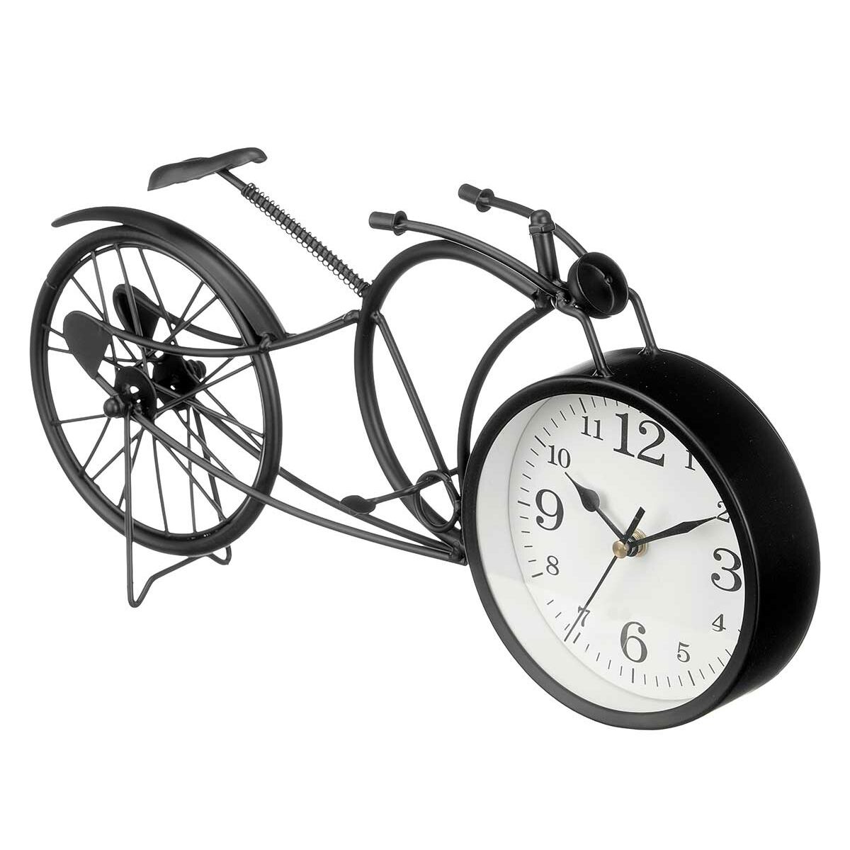 Orologio da Tavolo Bicicletta Nero Metallo 40 x 19,5 x 7 cm (4 Unità) 4 S3631197_2