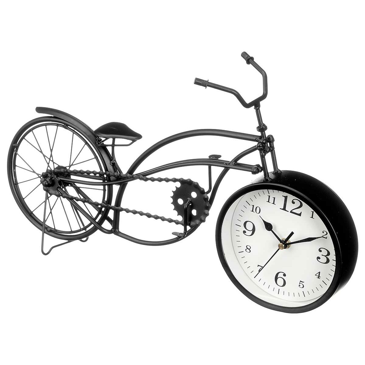 Orologio da Tavolo Bicicletta Nero Metallo 42 x 24 x 10 cm (4 Unità) 4 S3631201_2