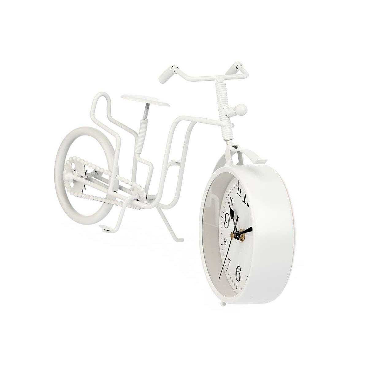 Orologio da Tavolo Bicicletta Bianco Metallo 33 x 21 x 4 cm (4 Unità) 4 S3631205_2