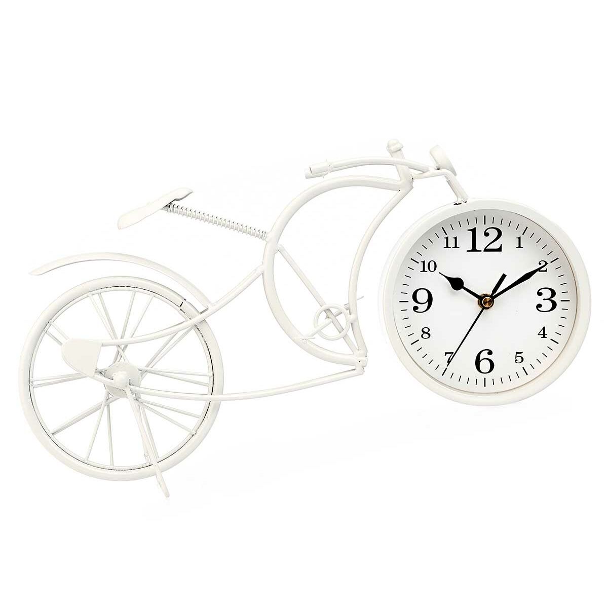 Orologio da Tavolo Bicicletta Bianco Metallo 40 x 19,5 x 7 cm (4 Unità) 3 S3631209_1