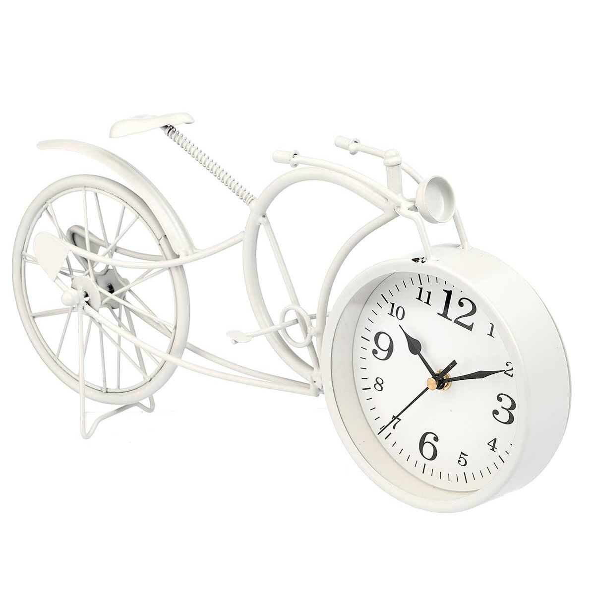 Orologio da Tavolo Bicicletta Bianco Metallo 40 x 19,5 x 7 cm (4 Unità) 4 S3631209_2