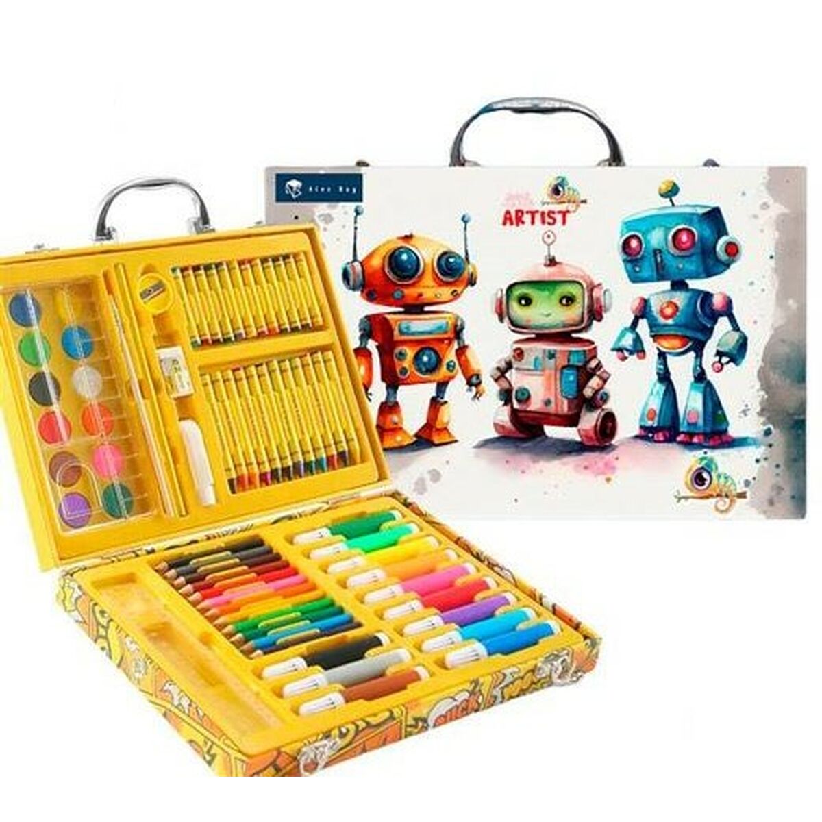 Set di colori Roymart Robots 68 Pezzi Multicolore 2 S8429590_0