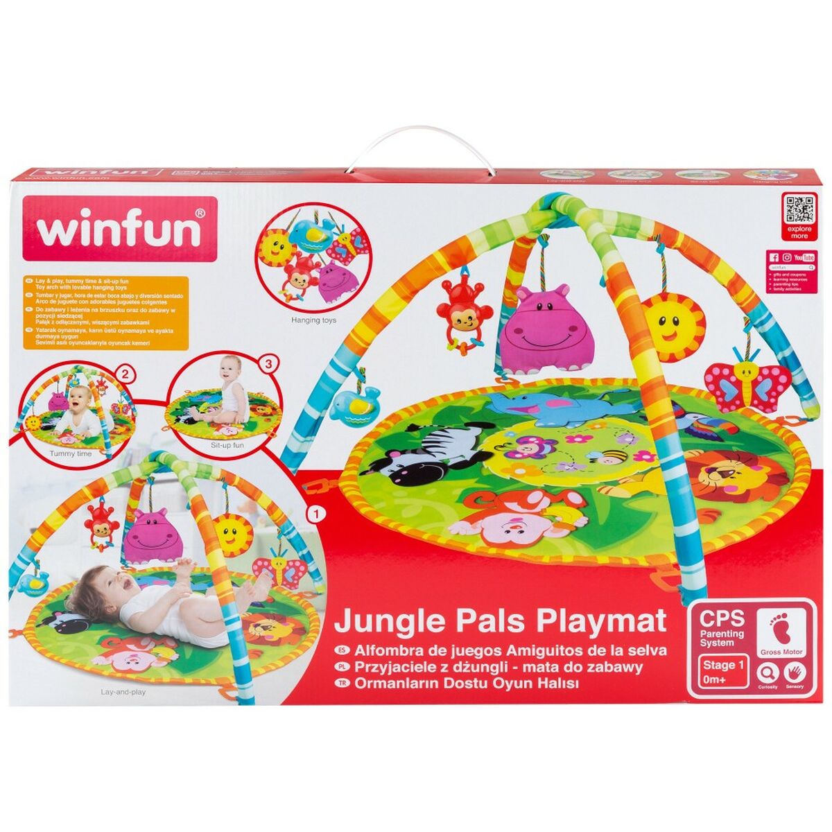 Tappeto da gioco Winfun Giungla Stoffa (4 Unità) 7 S8900067_5