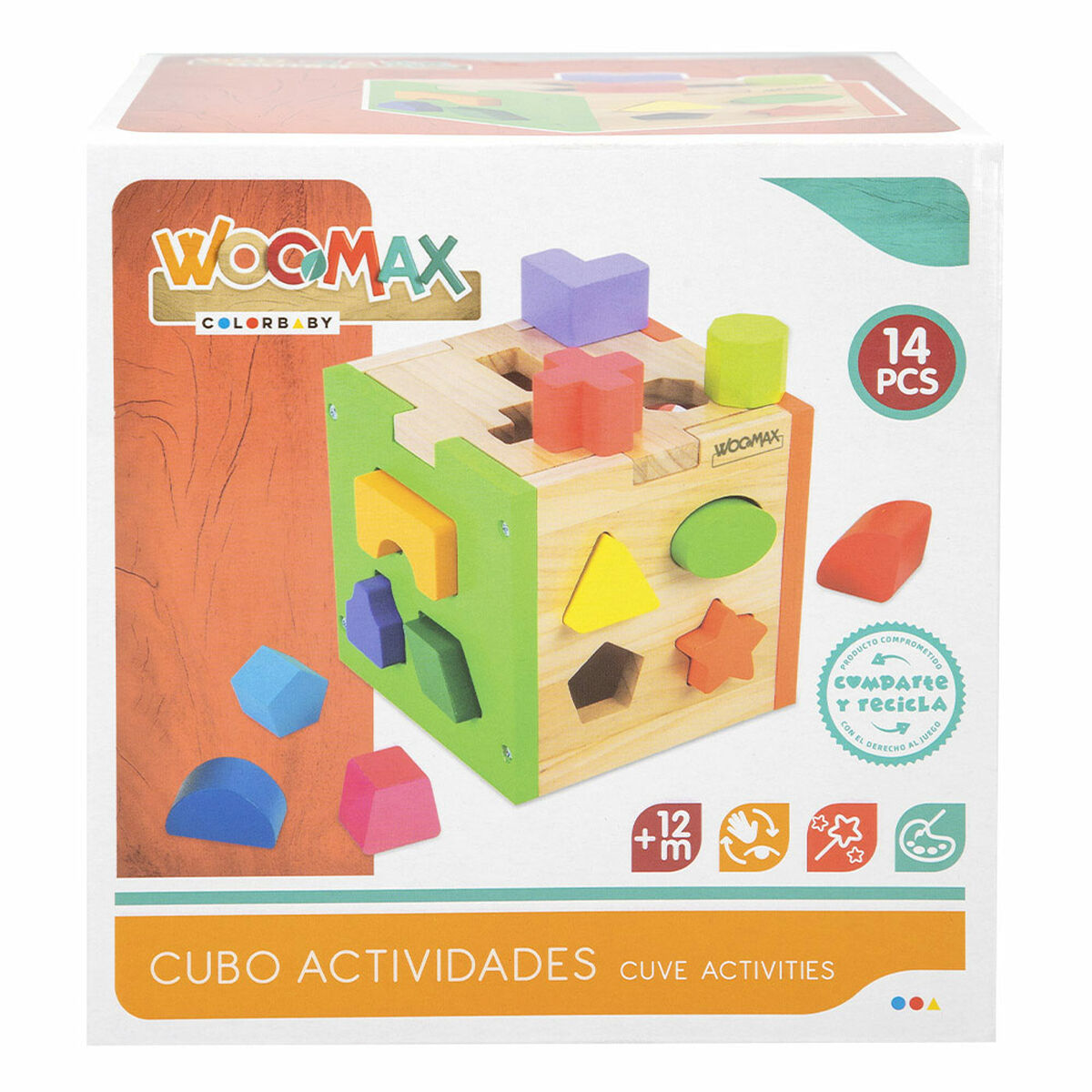 Puzzle di Legno per Bambini Woomax 15 x 15 x 15 cm (6 Unità) 6 S8900178_4