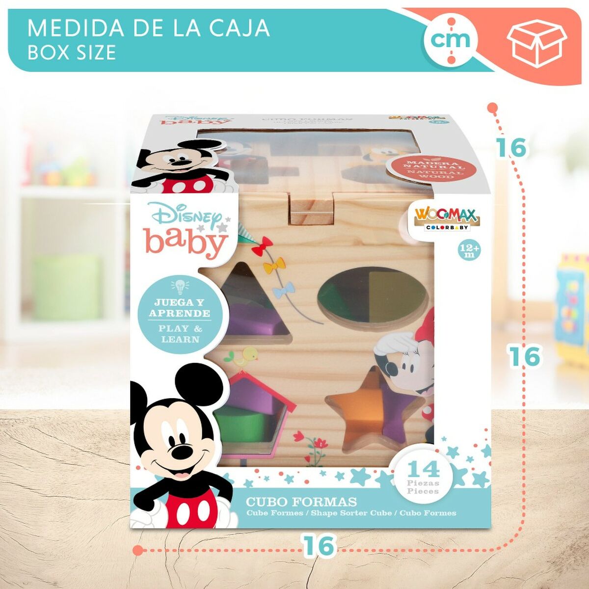 Puzzle di Legno per Bambini Disney 14 Parti 15 x 15 x 15 cm (6 Unità) 8 S8900239_6