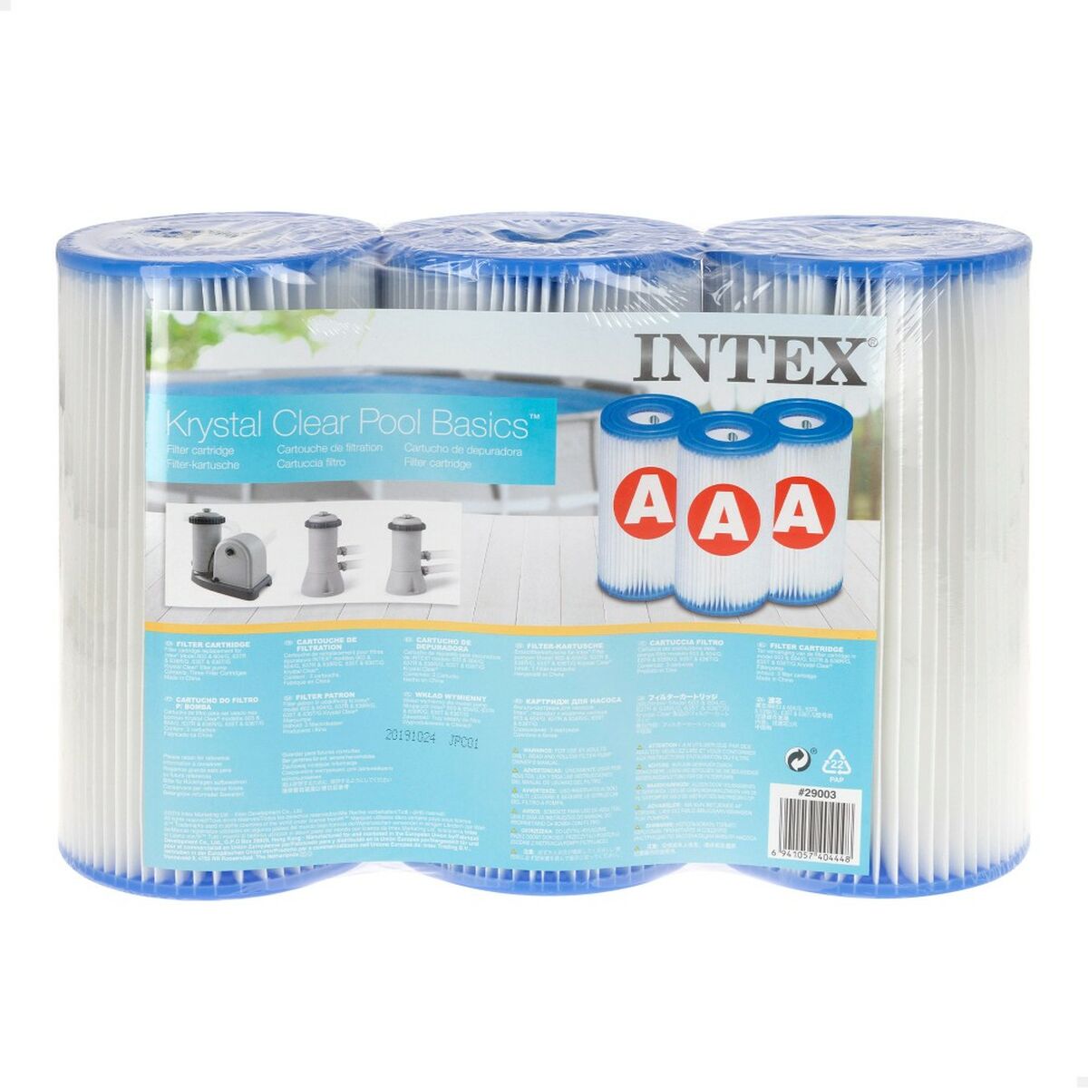 Cartucce di ricambio Intex Tipo A (3 Unità) (6 Unità) 4 S8901691_2
