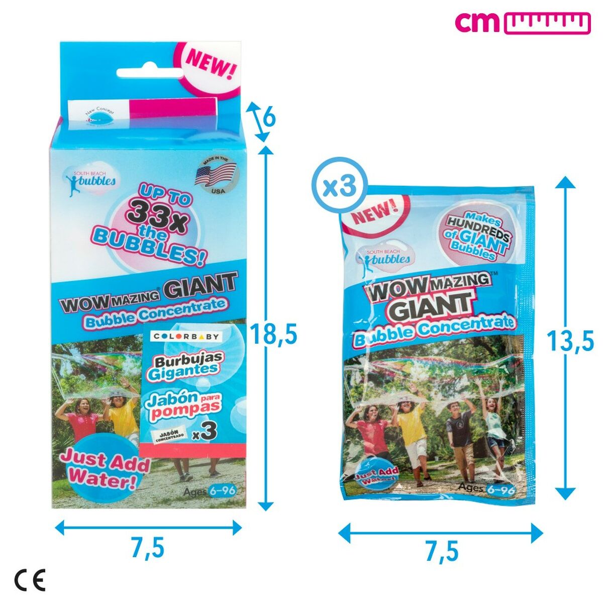 Liquido per bolle di sapone WOWmazing 7,5 x 13,5 x 2 cm (12 Unità) 8 S8902221_6