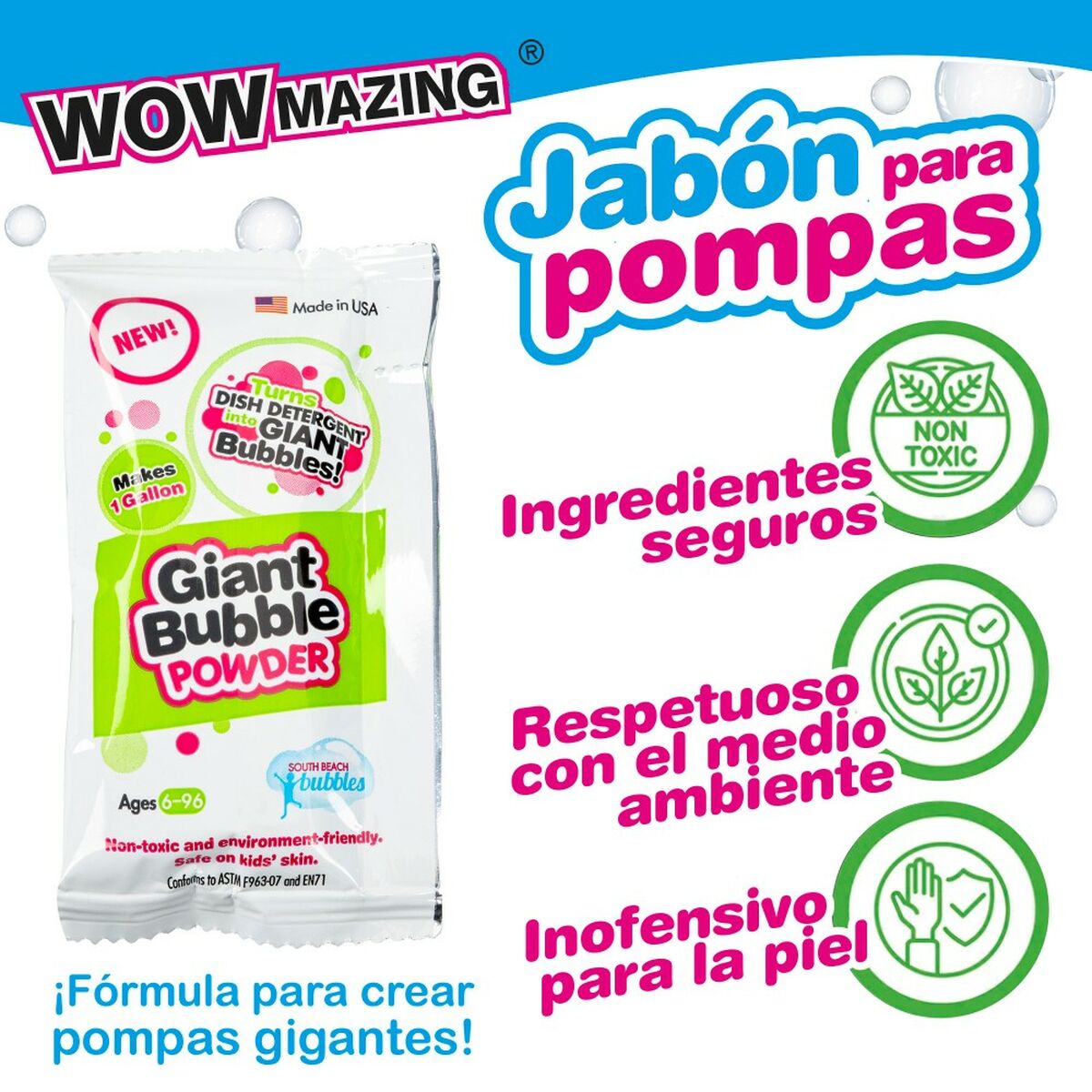 Gioco di Bolle di Sapone WOWmazing 41 cm (24 Unità) 5 S8902228_3