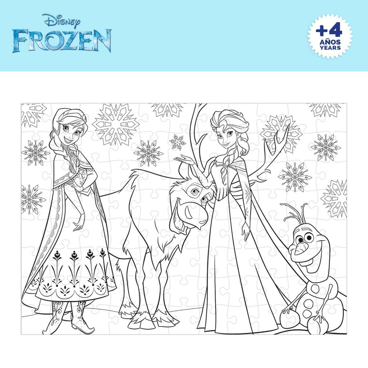 Puzzle per Bambini Frozen Double-face 108 Pezzi 70 x 1,5 x 50 cm (6 Unità) 6 S8902567_4